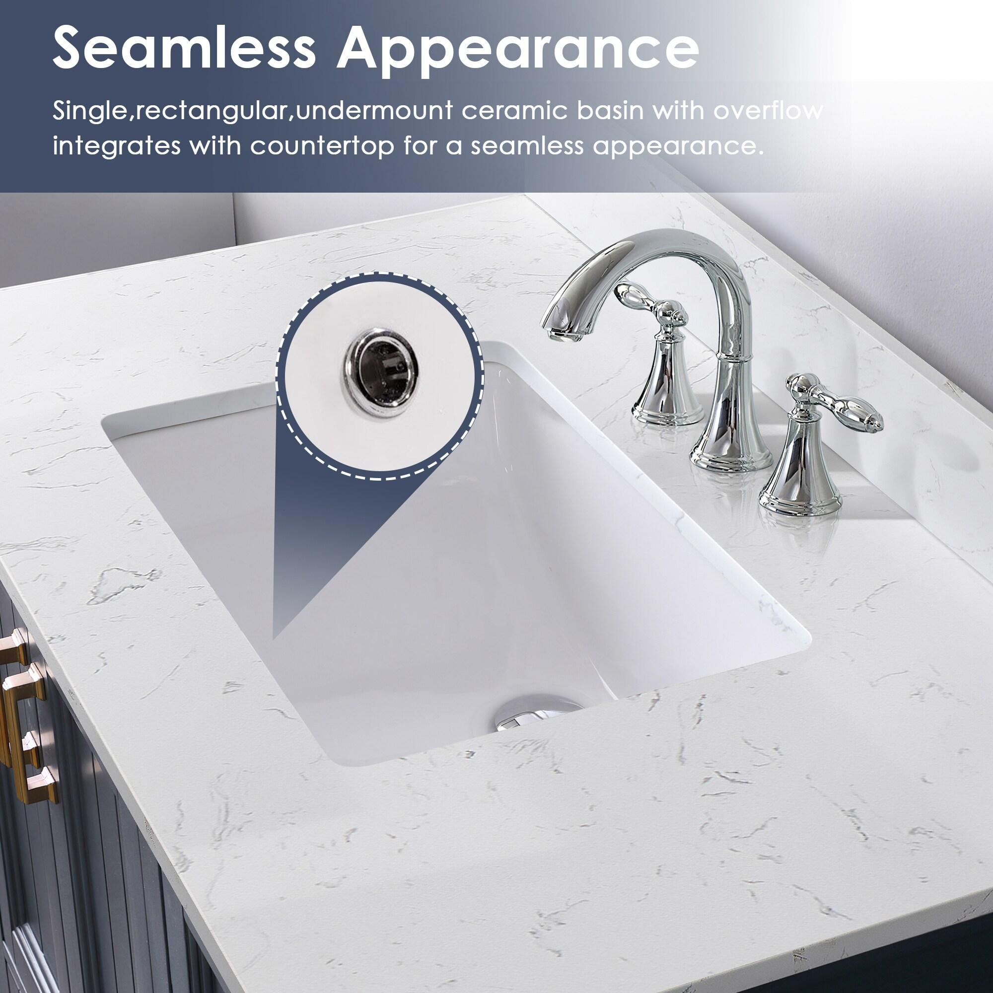 Isla 30" Marble Countertop Single Vanity w/o Mirror - Classic Blue