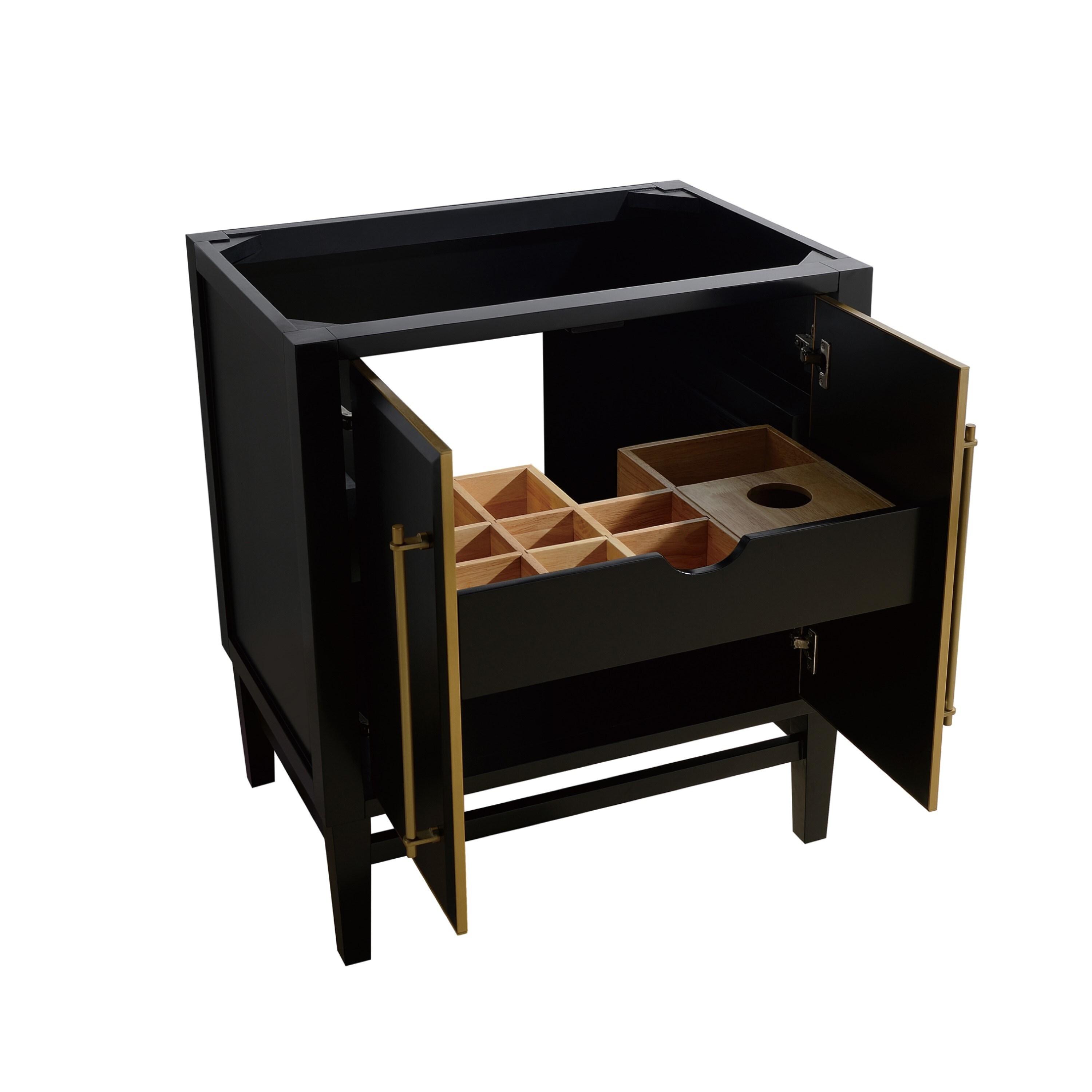 Avanity Mason-V30-G Mason 30" Single Free Standing Wood Vanity Cabinet Only - Black