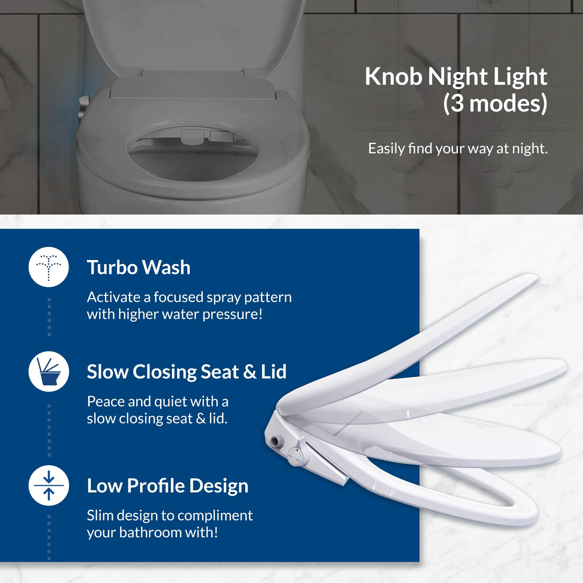 MyDepot Smart Bidet Toilet Seat with Heated Water,Adjustable Washing Settings,Warm Seat,Self-Cleaning