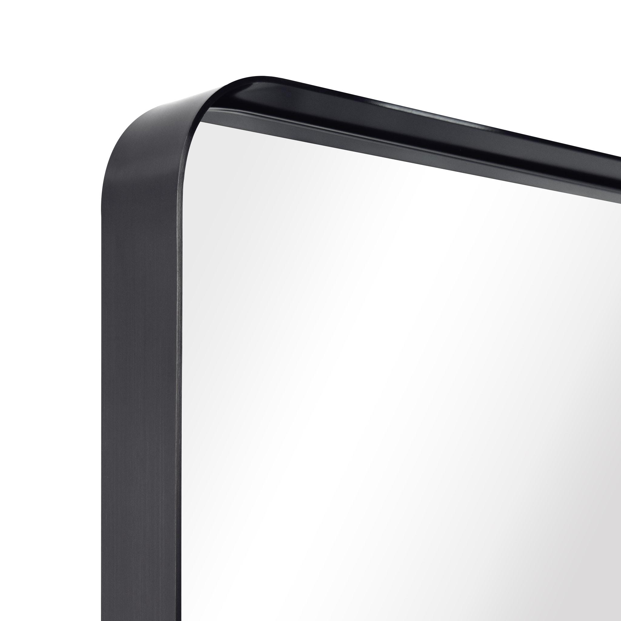 Empire Art Direct Ultra Stainless Steel Rectangular Wall Mirror Brushed Black 24" x 36" Black