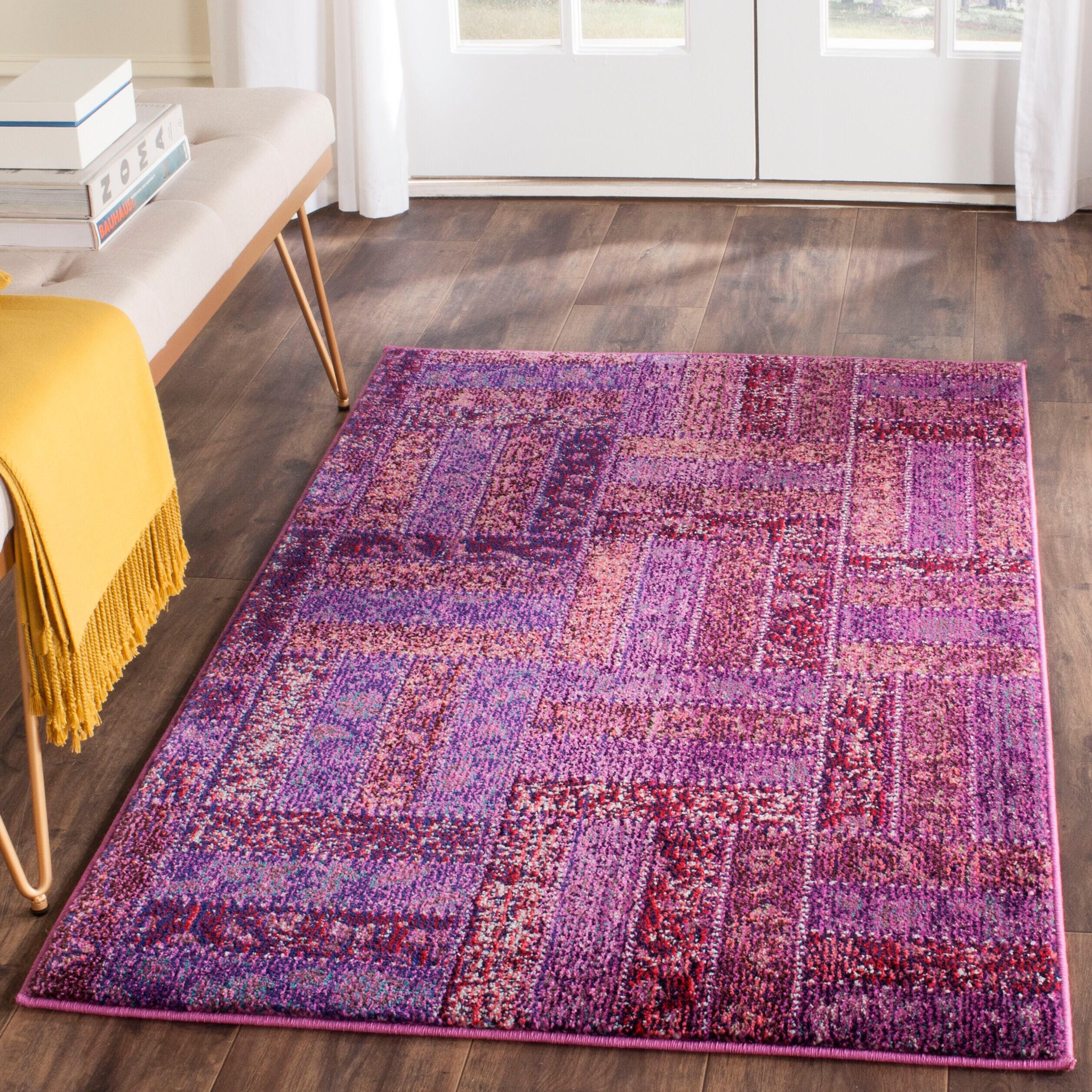 Monaco MNC214 Power Loomed Indoor Accent Rug - Purple/Multi - 3'x5' - Safavieh