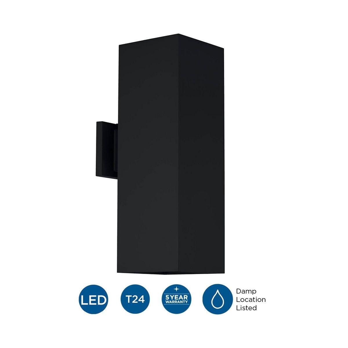 Progress Lighting, Verona, 2-Light Outdoor Wall Light, Antique Bronze, Material: Porcelain, Finish Color: Black