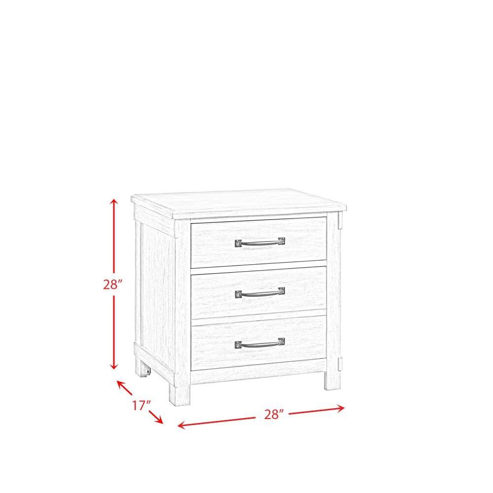 Jack 2 Drawer Nightstand with Usb Ports White - Picket House Furnishings: Farmhouse Style, Hidden Storage, Felt-Lined