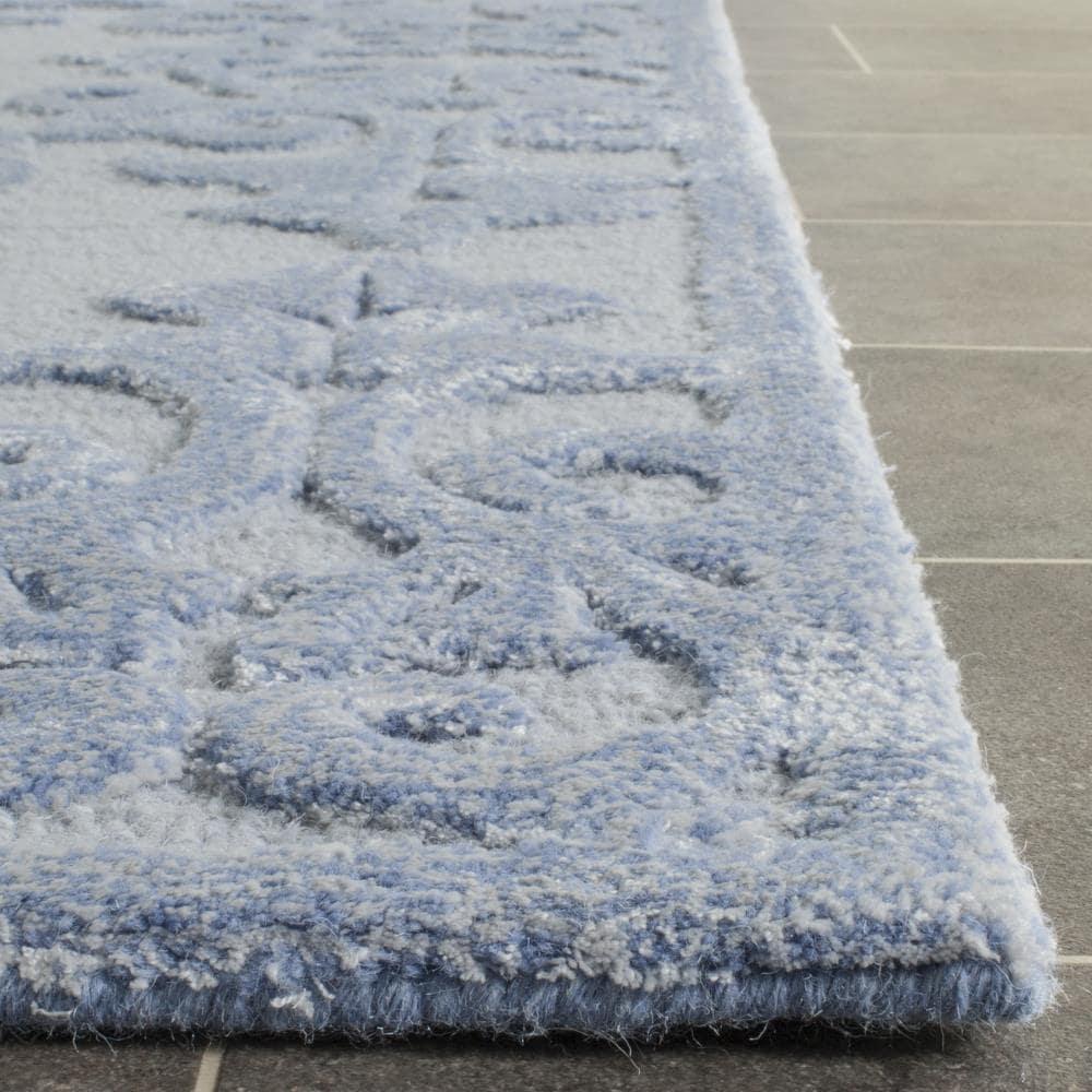 Bella BEL127 Hand Tufted Area Rug - Blue - 5'x5' - Safavieh.