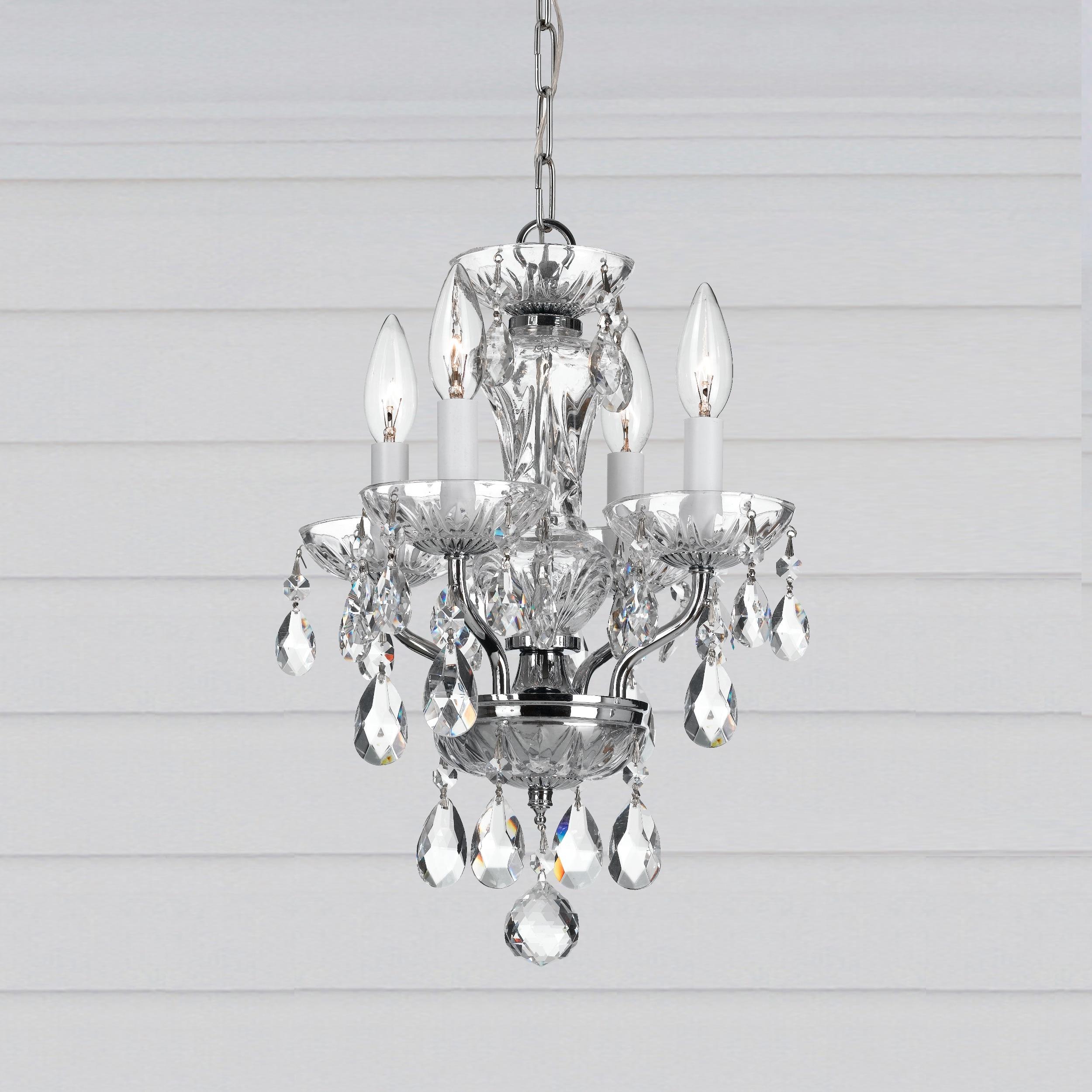 Crystorama Lighting - Traditional Crystal - 15 Inch 4 Light Chandelier-Swarovski
