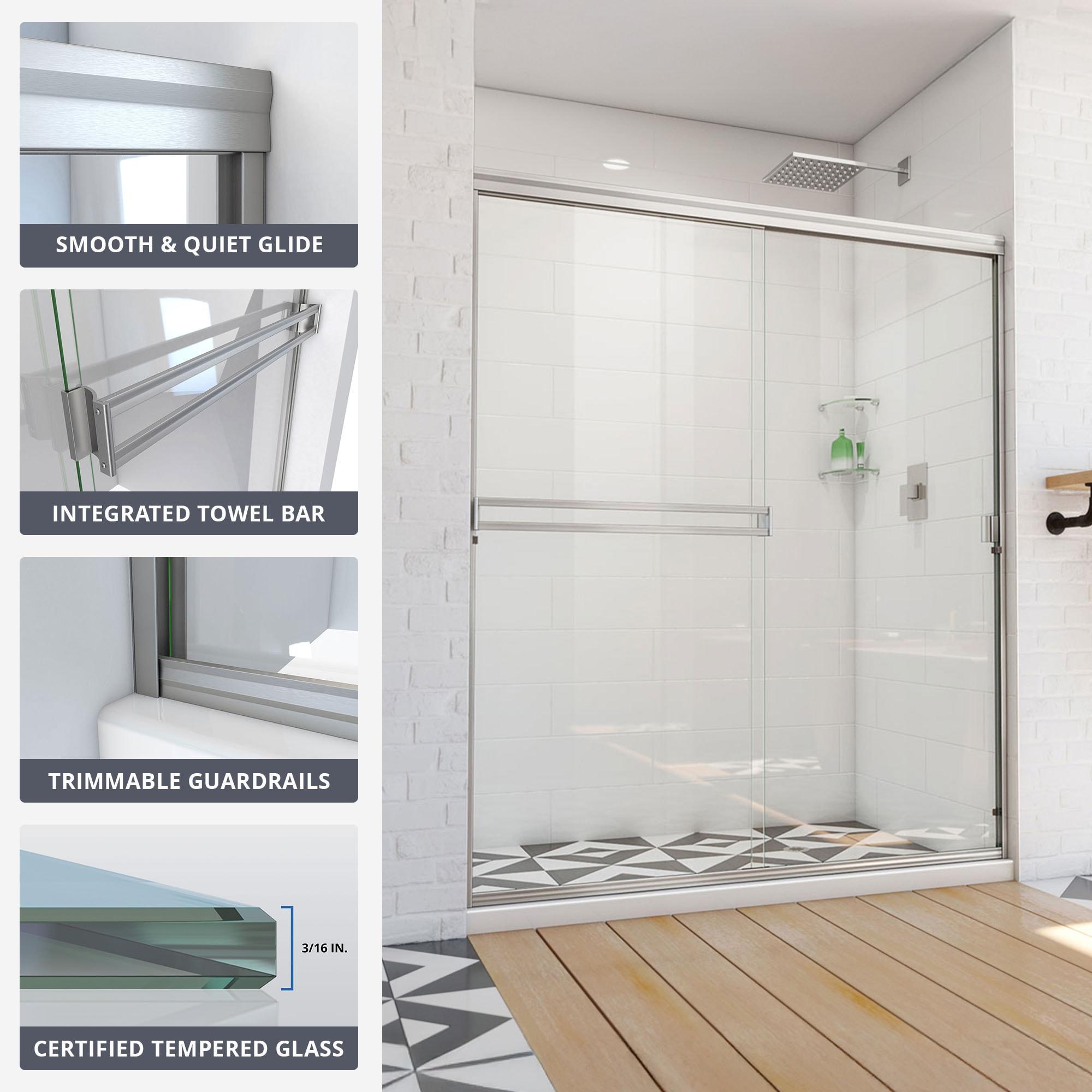 DreamLine Alliance Pro BG 56-60 in. W x 70 3/8 in. H Semi-Frameless Sliding Shower Door