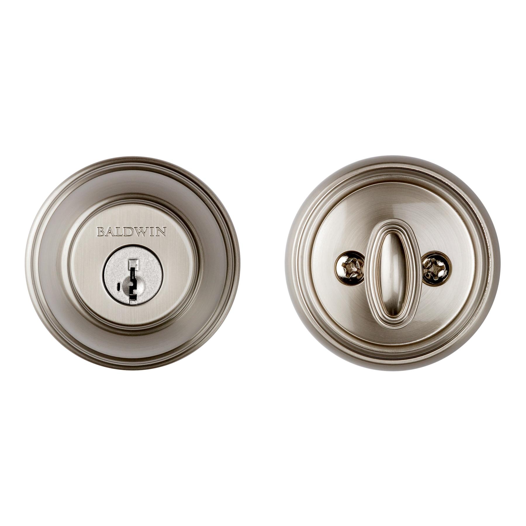 Baldwin Prestige 380 Round Single Cylinder Deadbolt Featuring SmartKey® Security