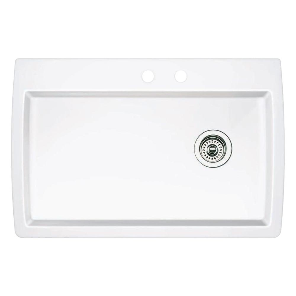 Diamond SILGRANIT 33.5" L x 22" W Super Single Drop-in/Undermount Kitchen Sink