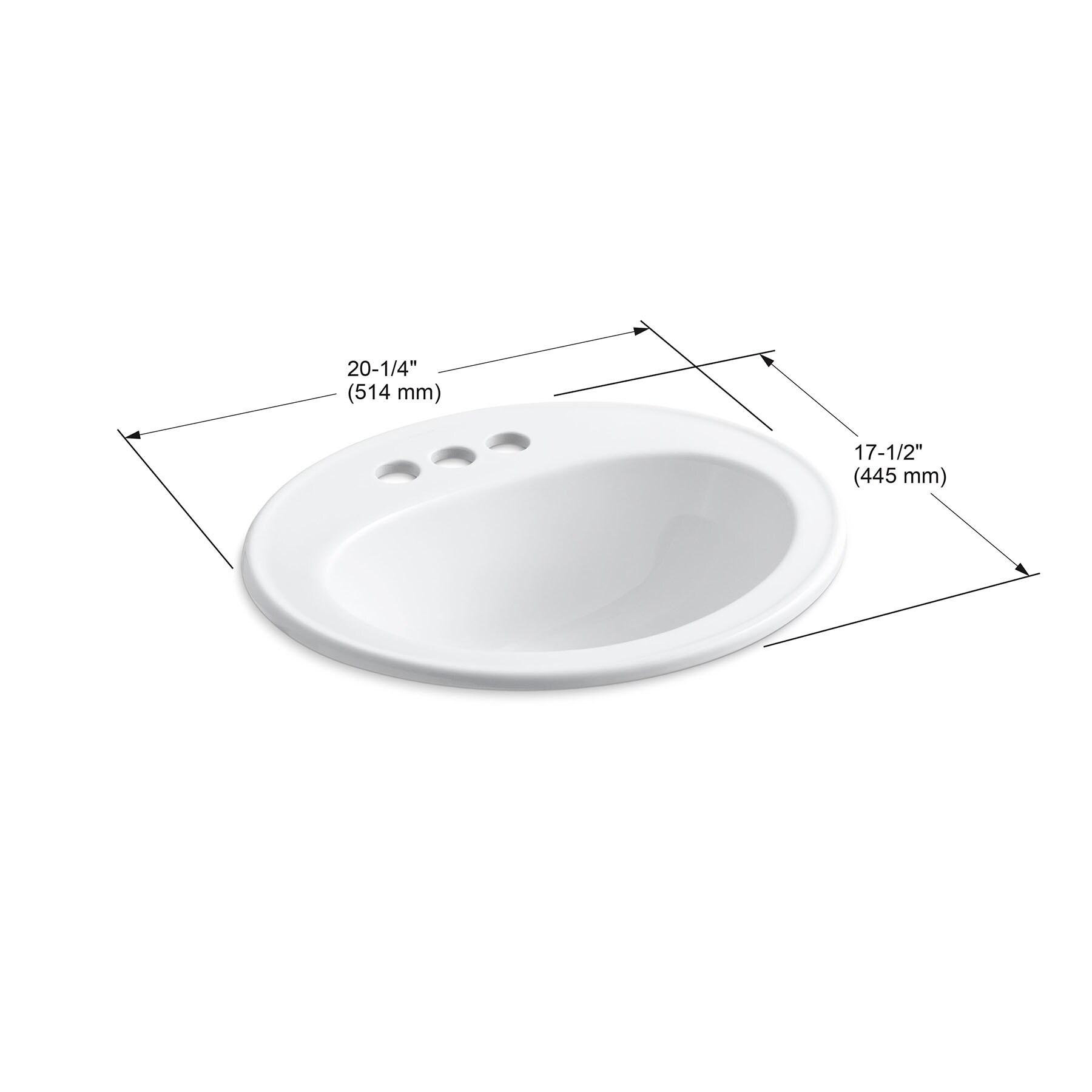 Pennington® Self-Rimming Drop-in Bathroom Sink with 4" Centers