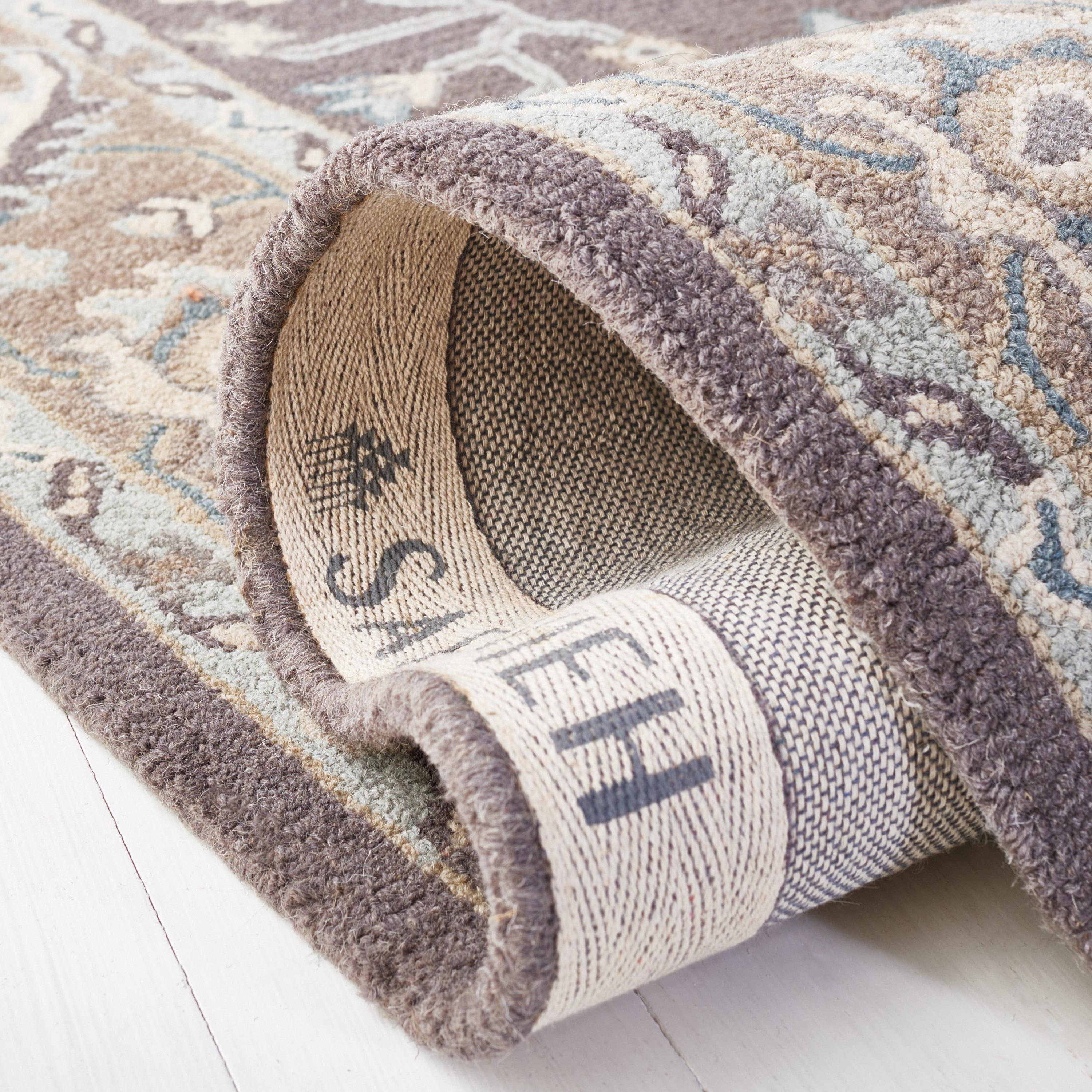 Blossom BLM217 Hand Tufted Area Rug - Dark Grey/Light Brown - 8'x10' - Safavieh.