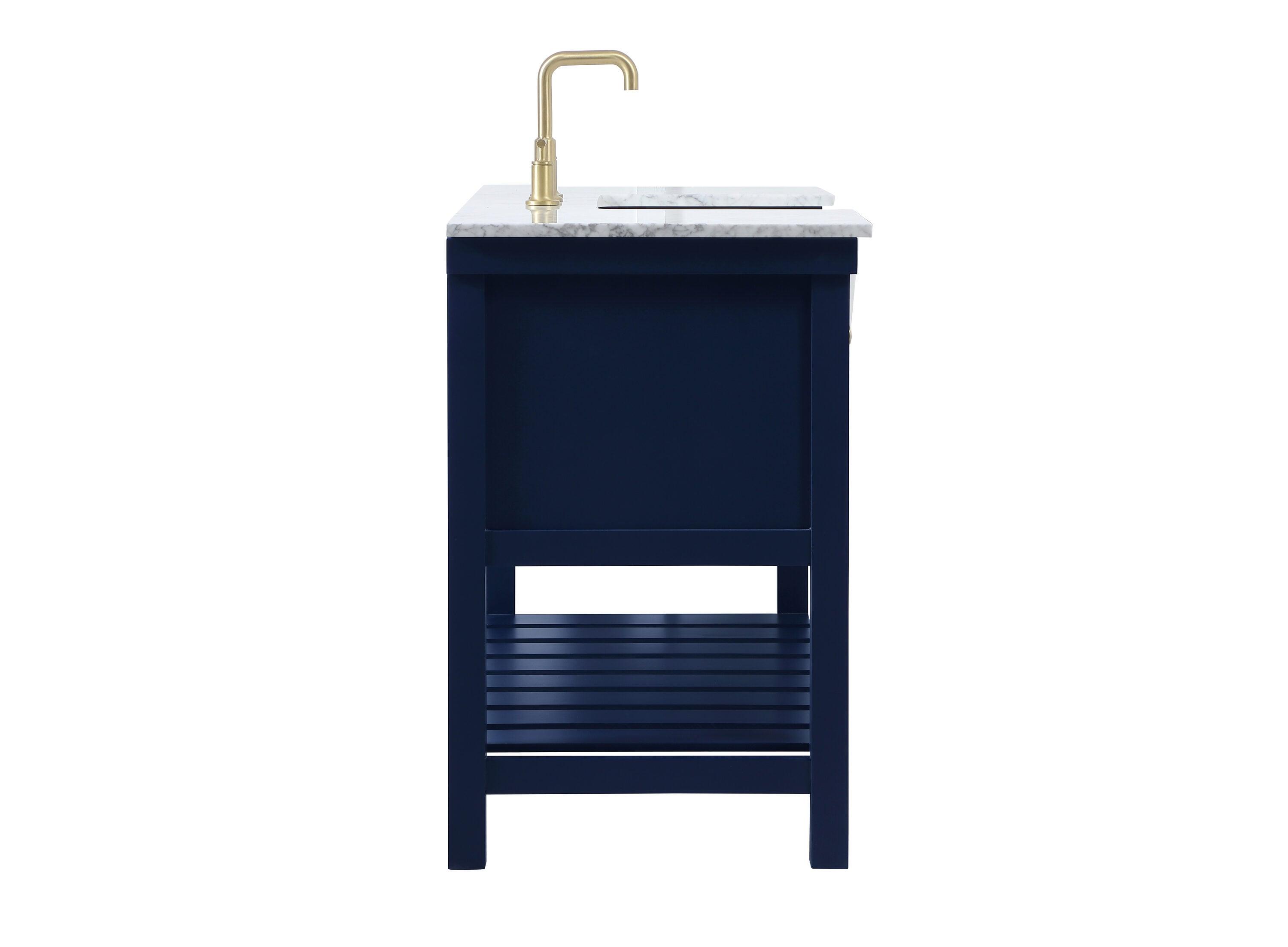 Pelaghia 48'' Single Bathroom Vanity with Marble Top