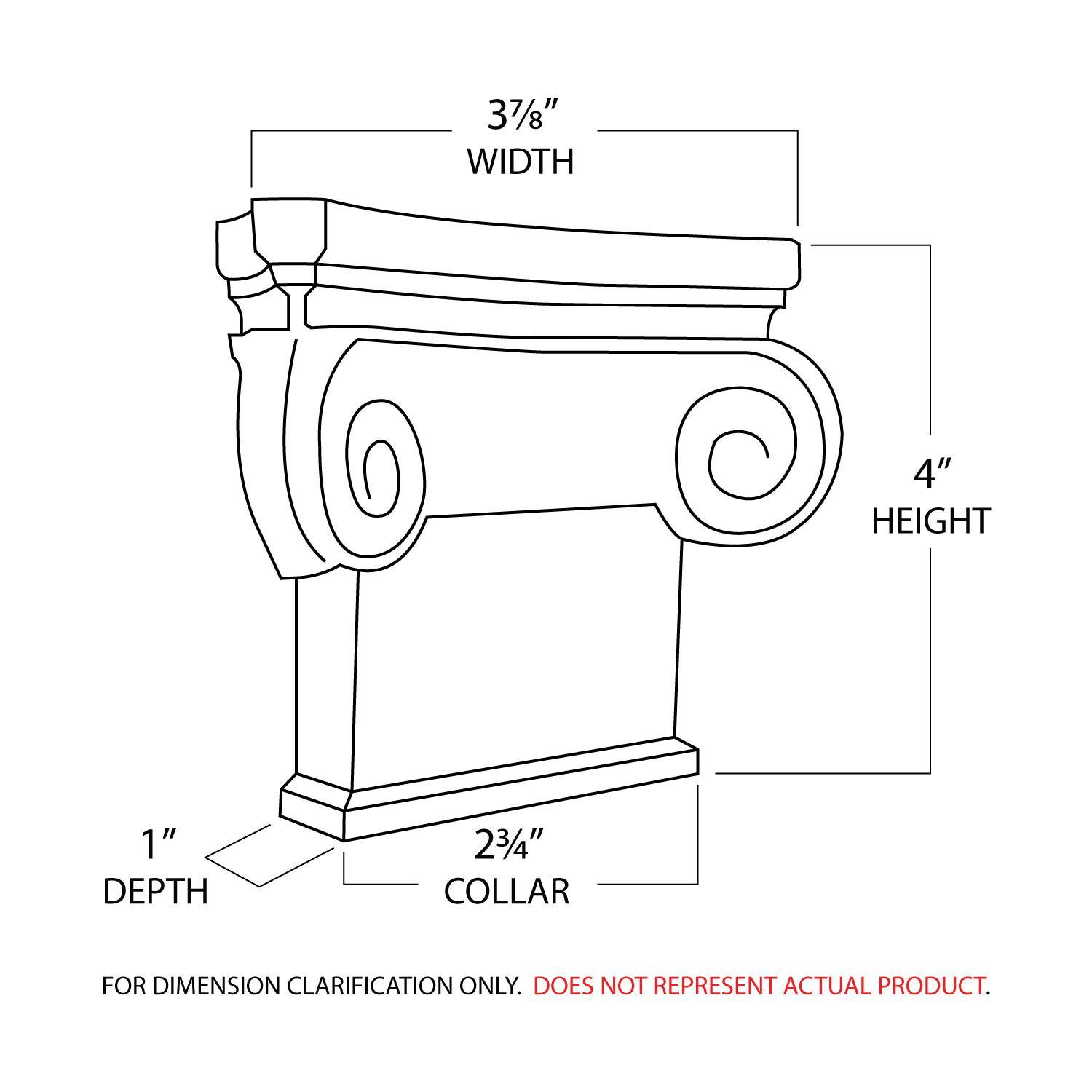 Architectural Products by Outwater L.L.C. 4 in x 3-7/8 in x 1 in Unfinished Acanthus Wood Onlay Capital Wood Applique