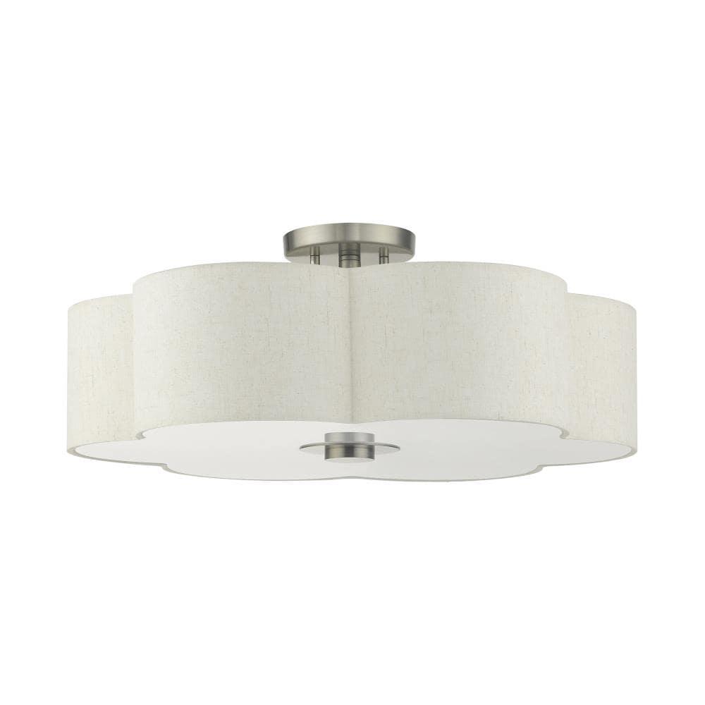 Livex Lighting Solstice 5 - Light Semi-Flush Mount in  Brushed Nickel