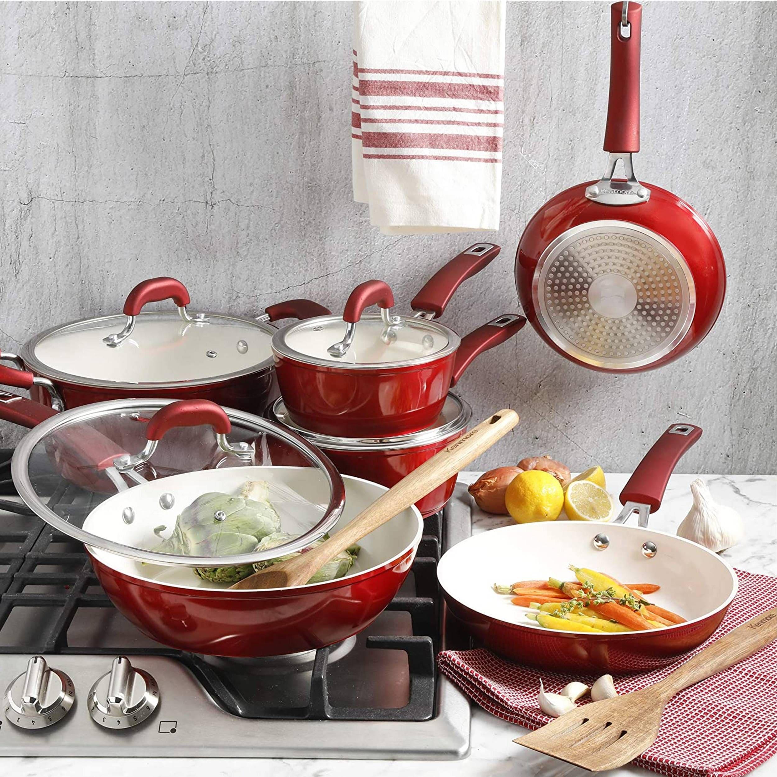 Kenmore 12 Pieces Aluminum Non Stick Cookware Set