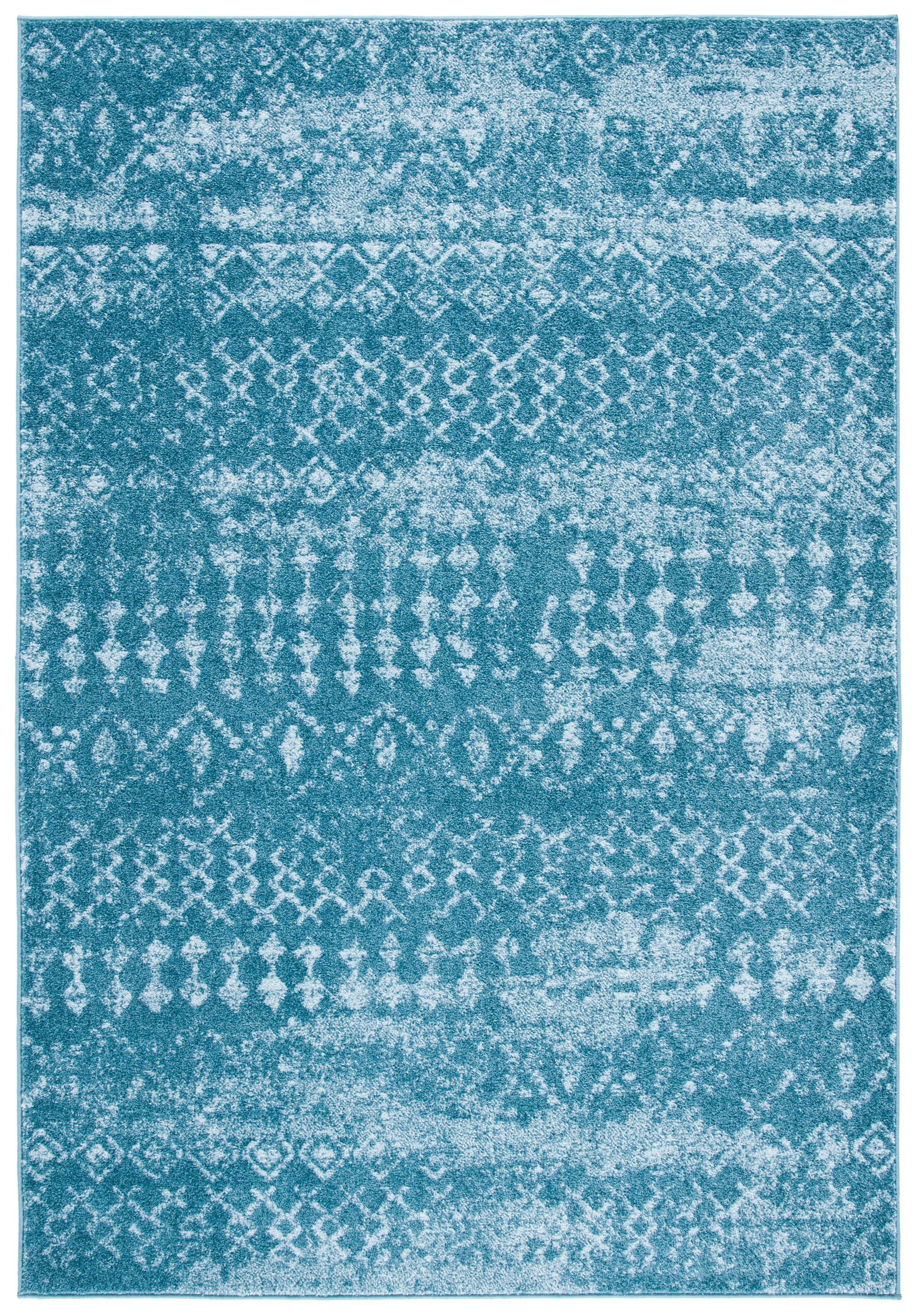 Tulum TUL240 Power Loomed Area Rug - Turquoise/Blue - 6'x9' - Safavieh.