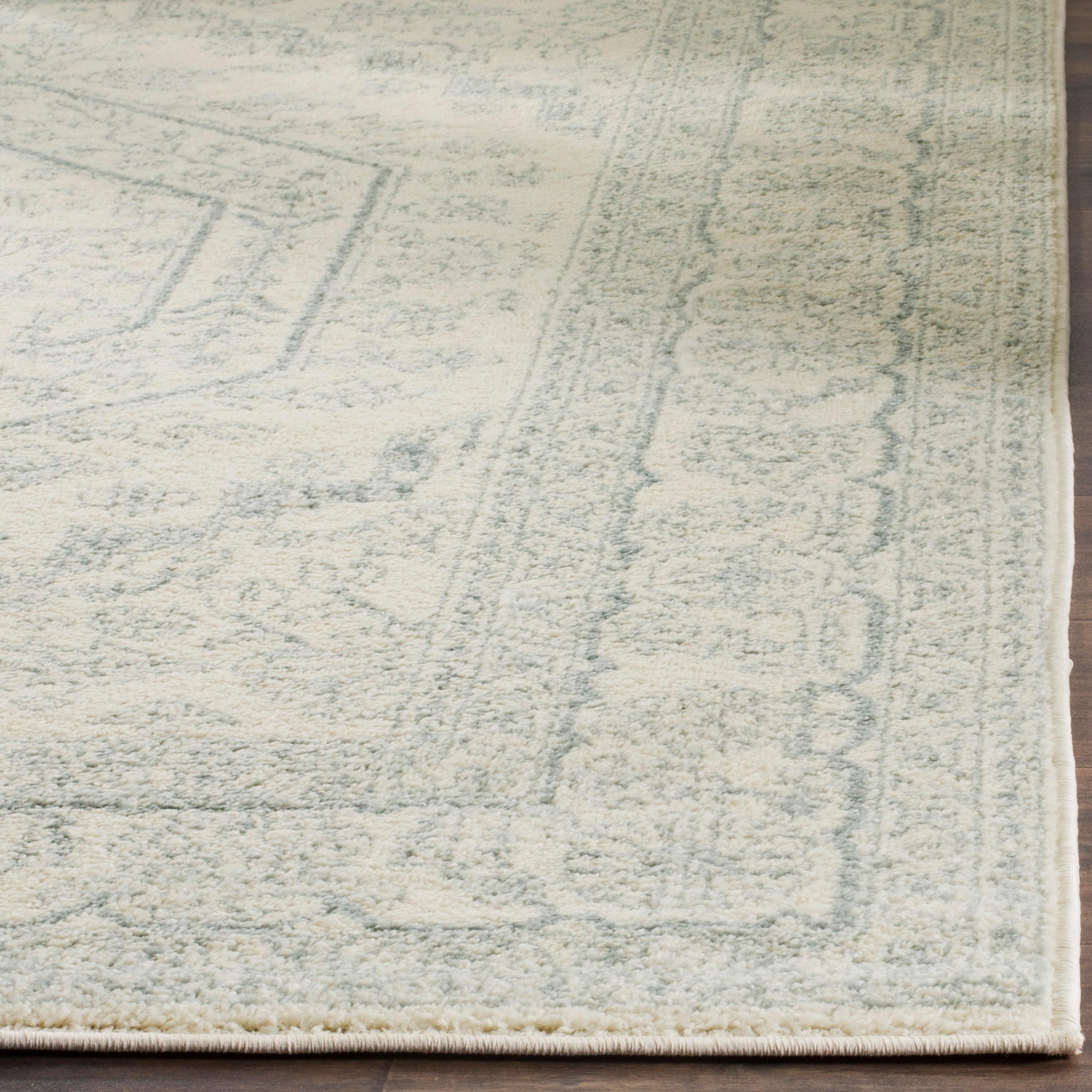 Adirondack ADR108 Power Loomed Area Rug - Ivory/Slate - 6'x6' - Safavieh.