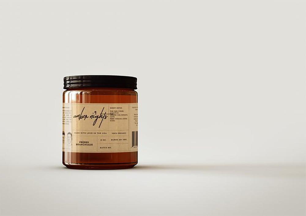 8oz Amber Nights Candle - Freres Branchiaux