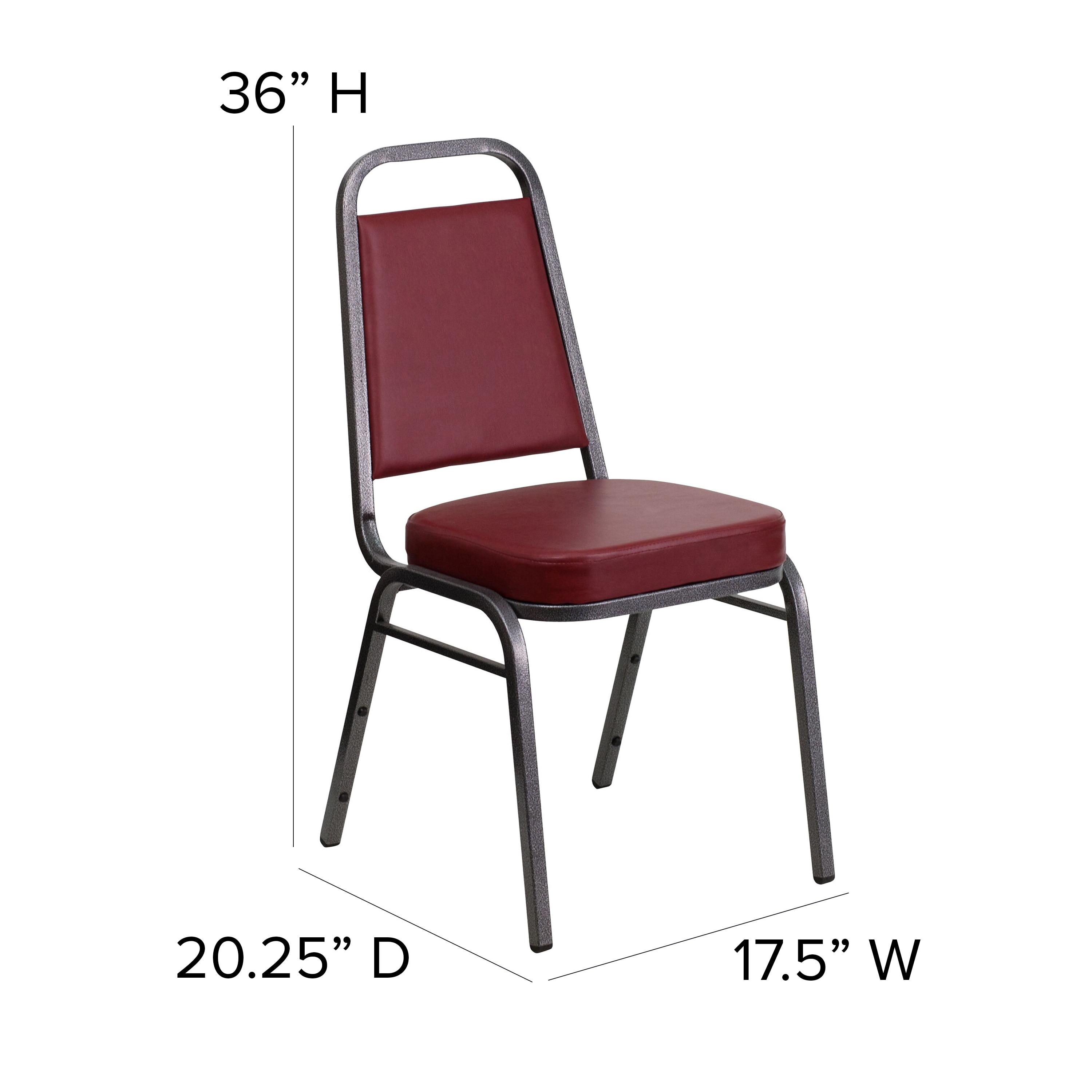 Flash Furniture Hercules Series Adult Size Trapezoidal Stacking Banquet Chair, Burgundy