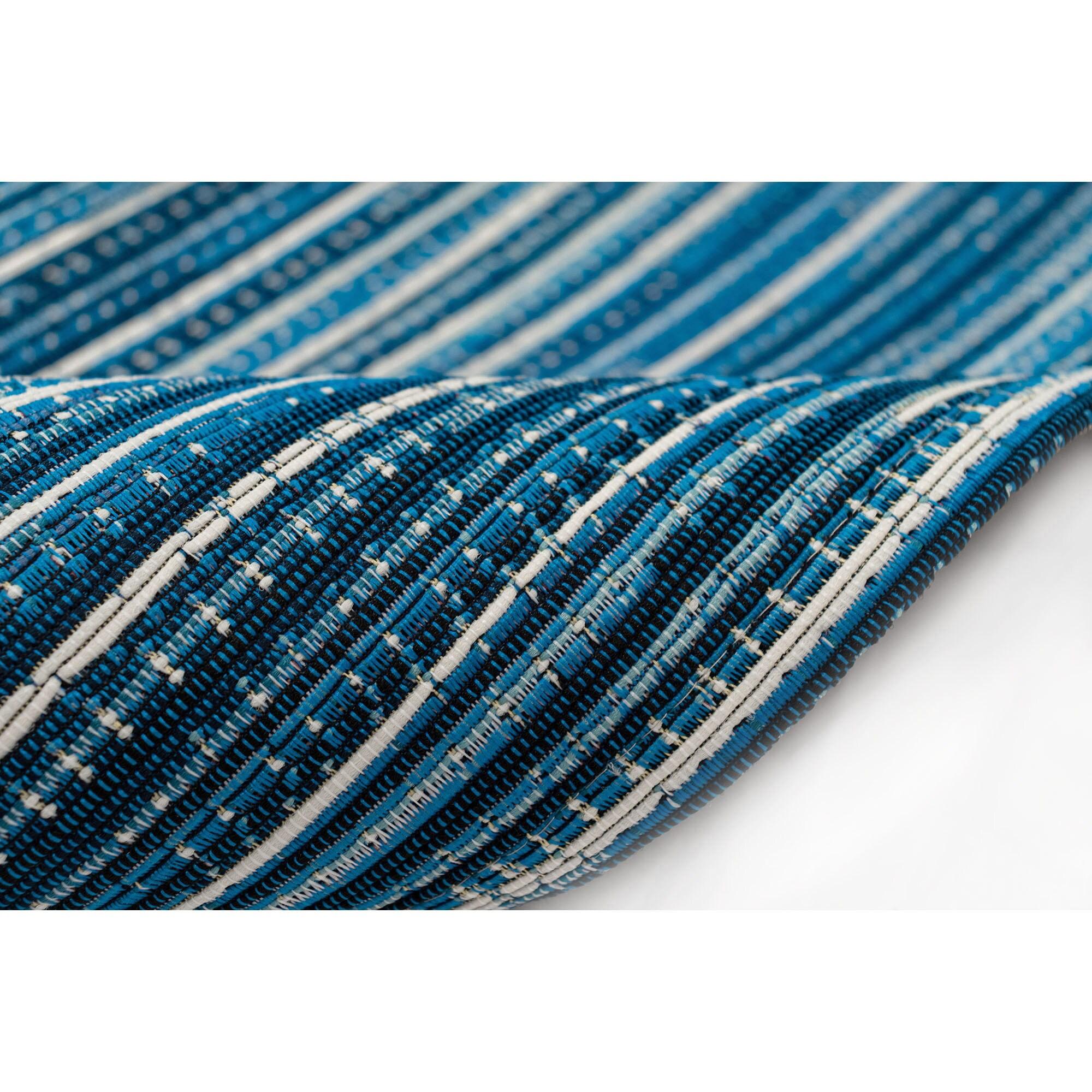 Liora Manne Marina Stripes Indoor/Outdoor Rug China Blue 2'7" x 4'3"