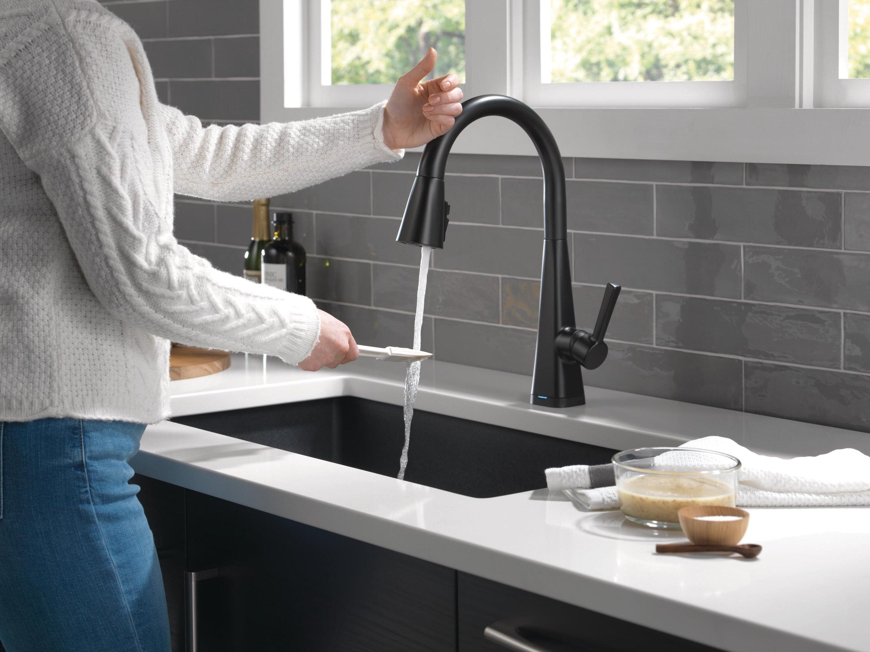 Lenta Pull Down Sprayer Touch Kitchen Sink Faucet, Touch Control Kitchen Faucet