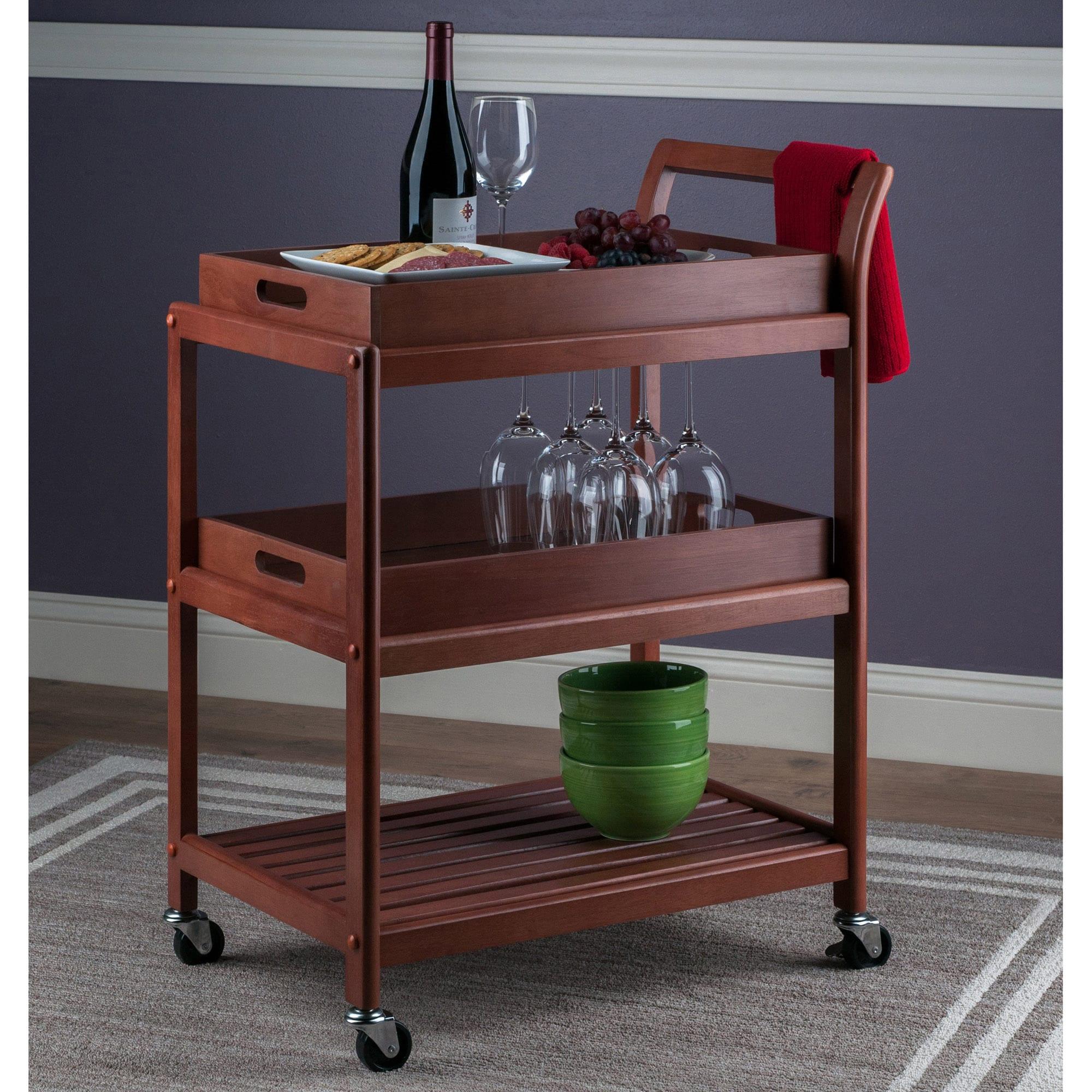 Skyline Decor Albert 33.27'' H x 24.8'' W Utility Cart with Wheels