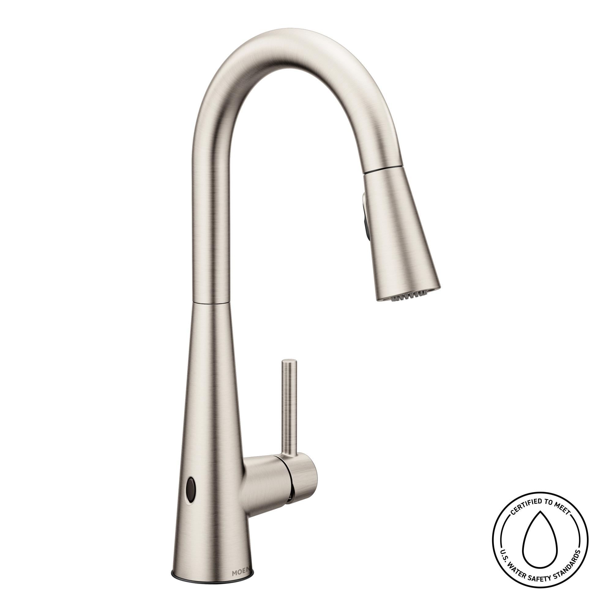 Moen Sleek MotionSense Wave Single Handle Pulldown Kitchen Faucet with Power Clean Technology