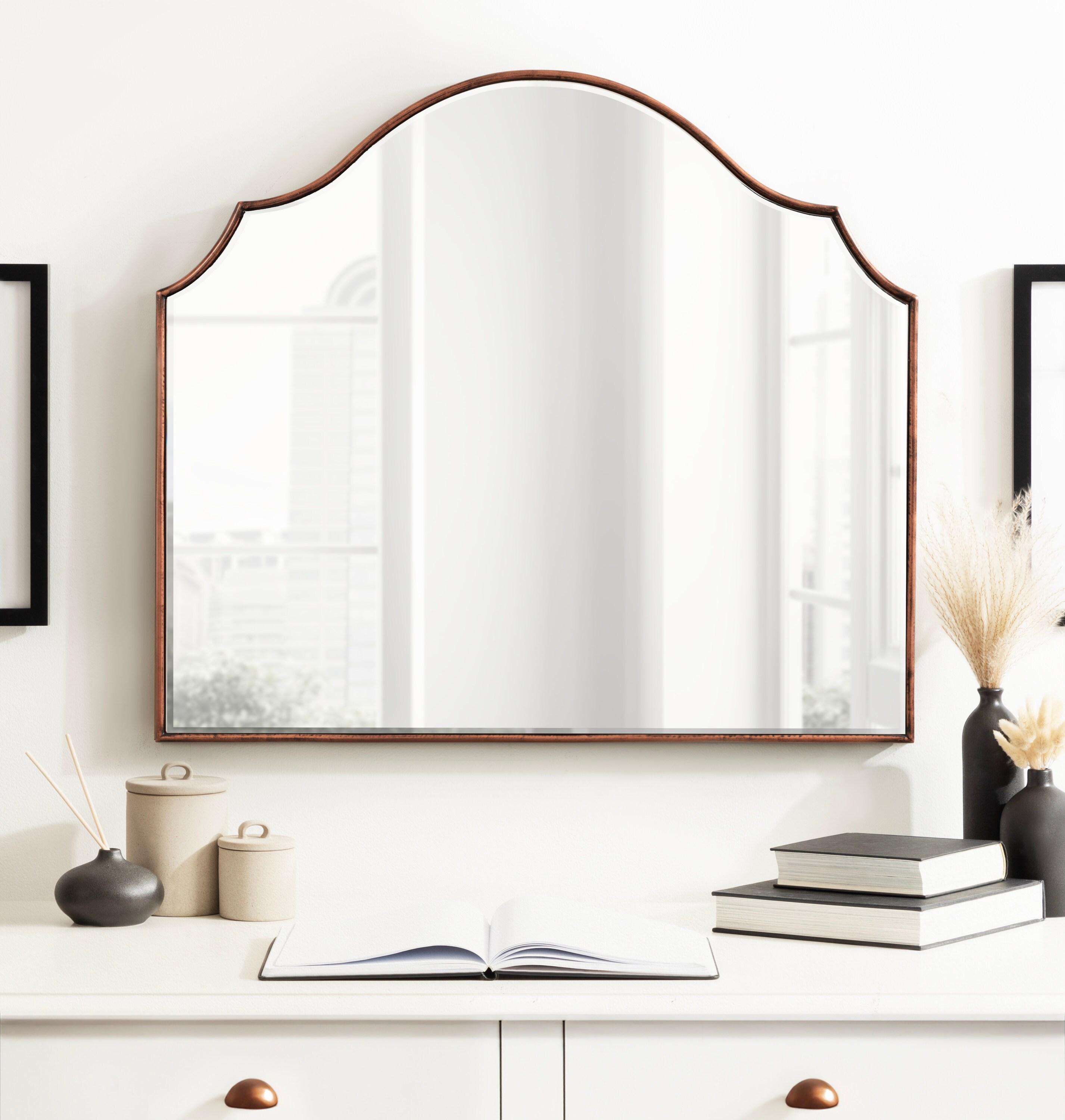 Kate & Laurel All Things Decor 28"x32" Leanna Framed Arch Wall Mirror Bronze