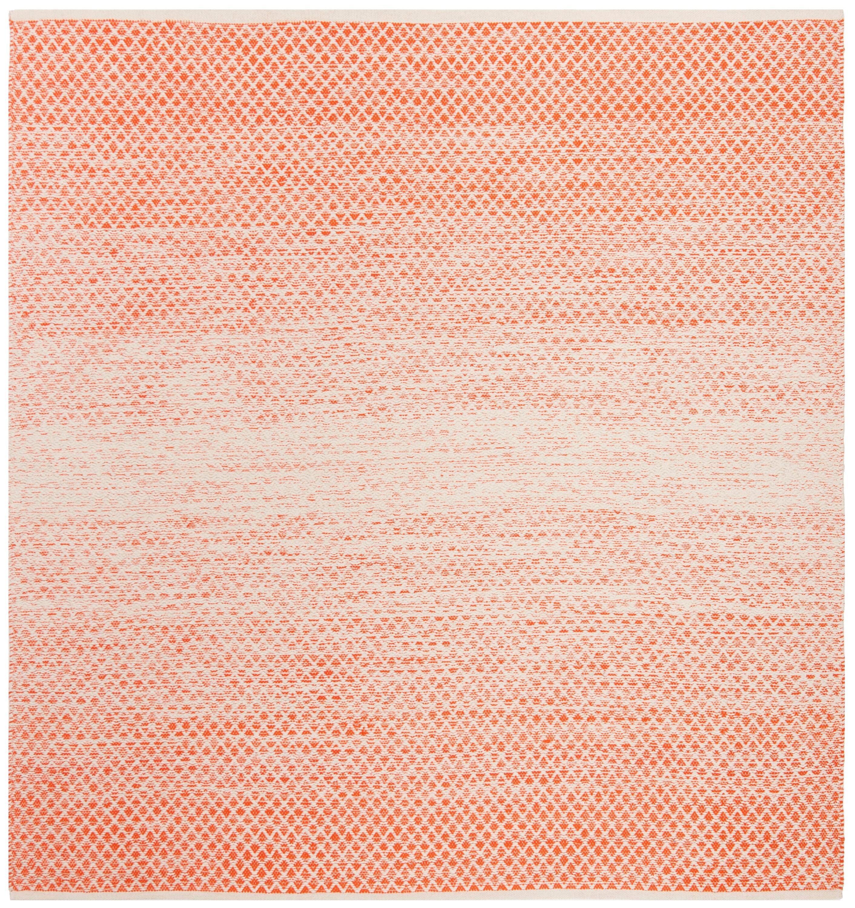 Montauk MTK601 Hand Woven Indoor Area Rug - Orange/Ivory - 6'x6' - Safavieh