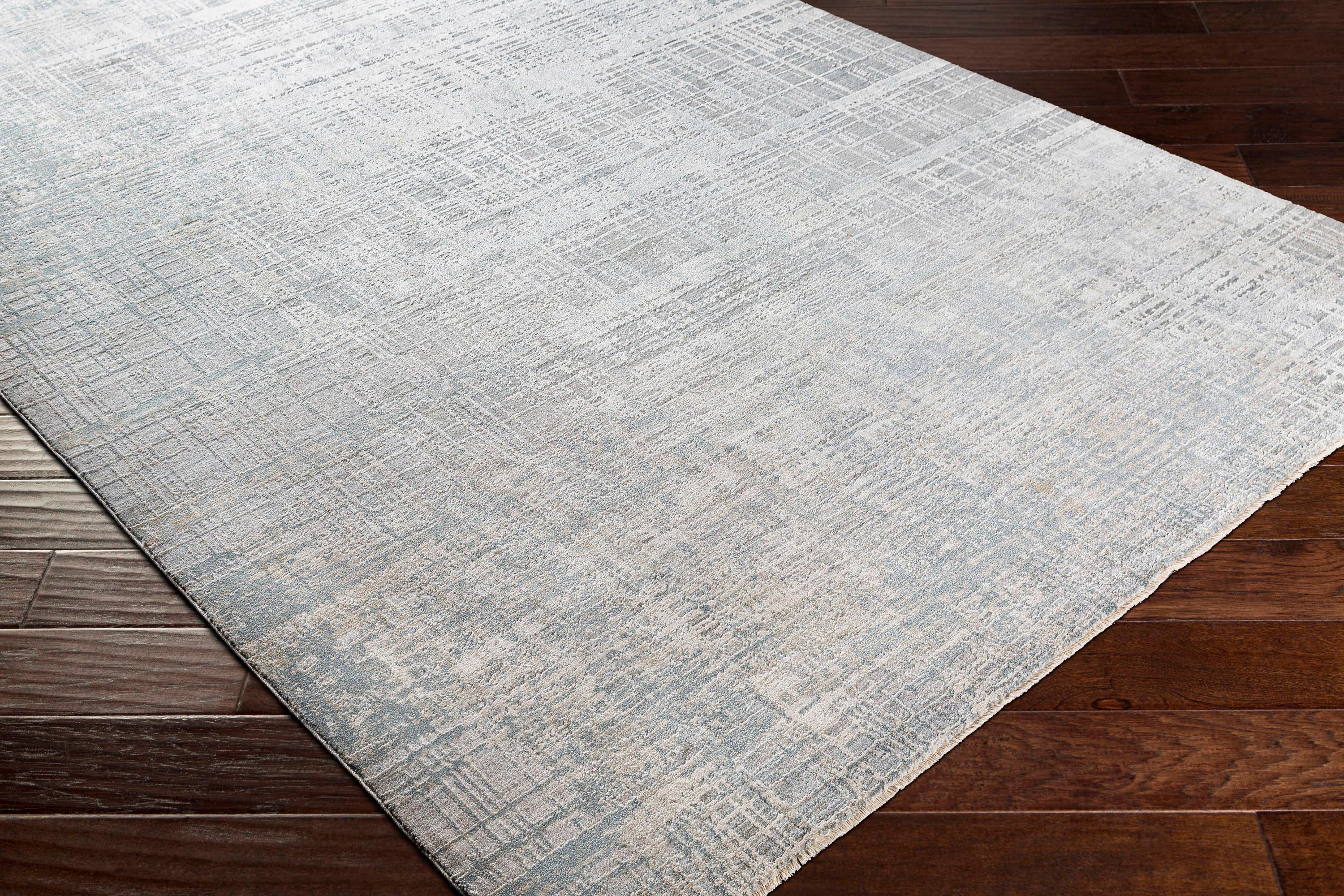 Gray Abstract Synthetic Reversible 5' x 7' Area Rug