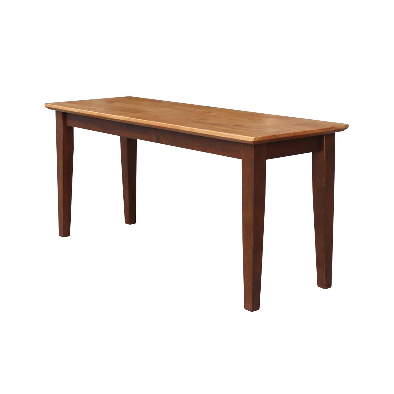 Brookshire Bench - Cinnamon/Espresso - International Concepts: Hardwood Frame, 400lb Capacity, Two-Tone Finish