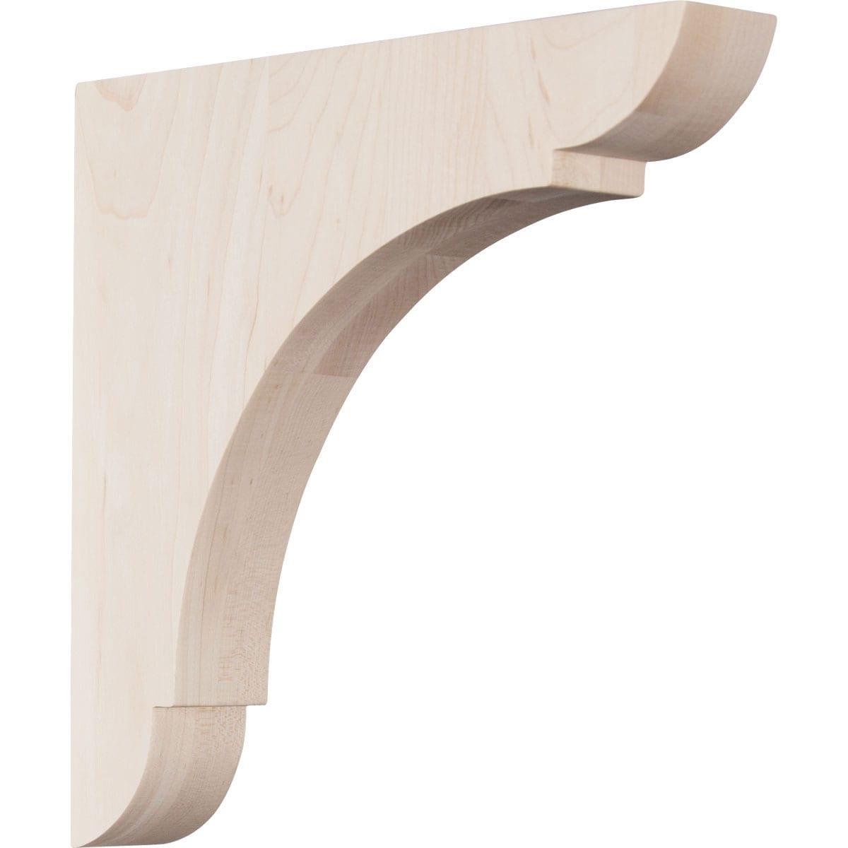 Ekena Millwork 1 3/4"W x 10"D x 10"H Large Olympic Wood Bracket, Rubberwood