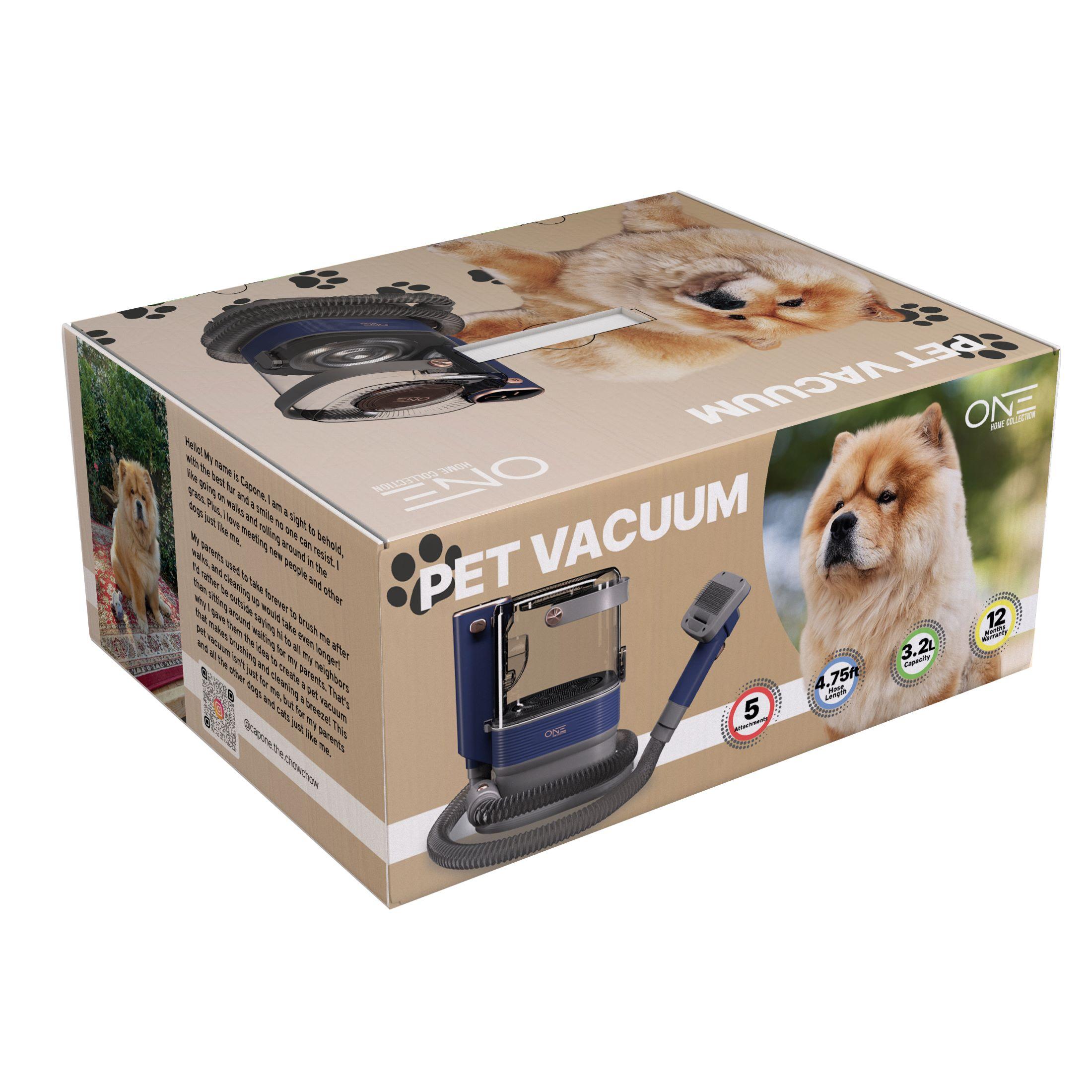 One Premium Pet Vacuum with Dog Grooming Kit, Pet Grooming Vacuum & Dog Clippers & Dog Brush for Shedding
