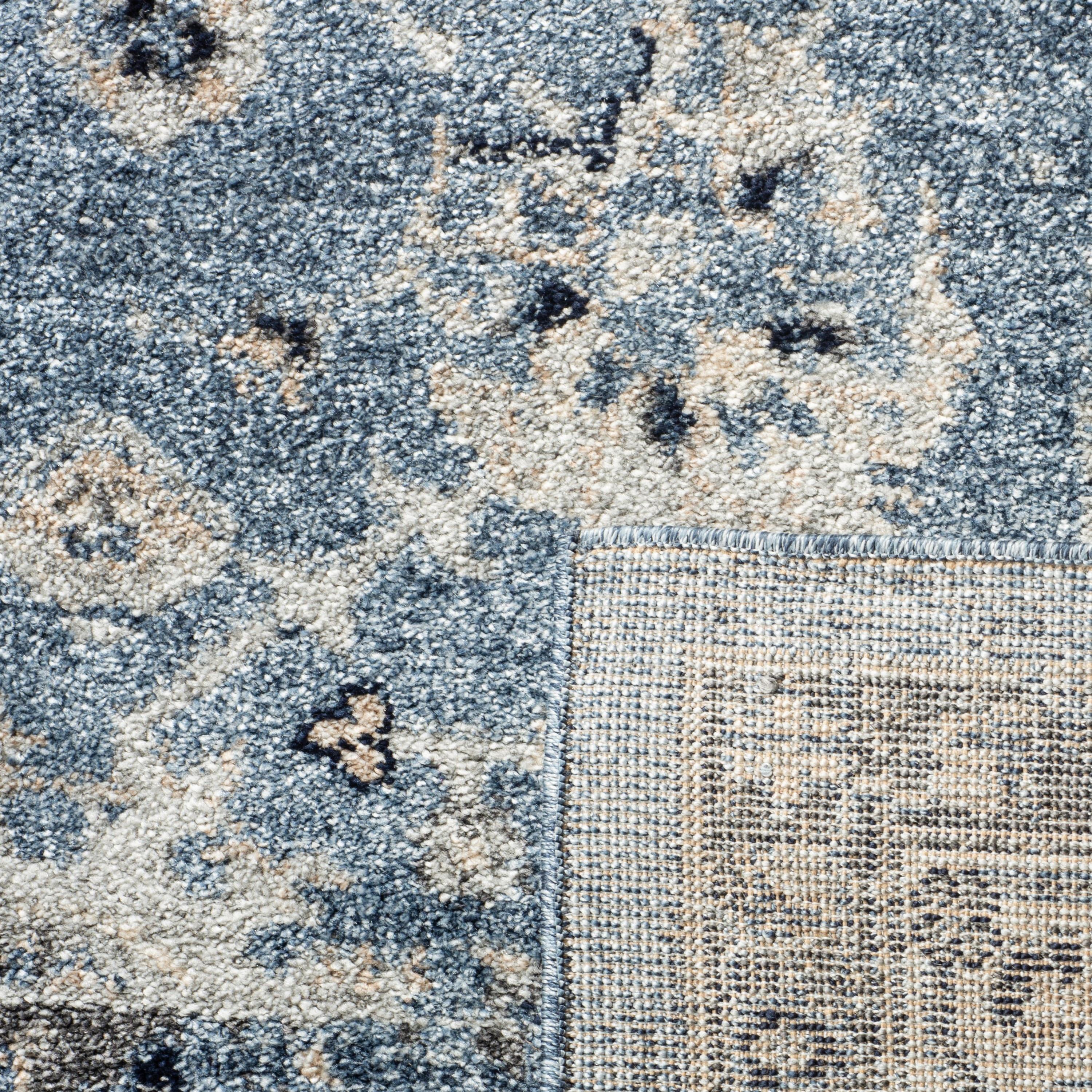 Charleston CHL413 Loomed Indoor Area Rug - Navy/Light Grey - 6'7"x6'7" - Safavieh