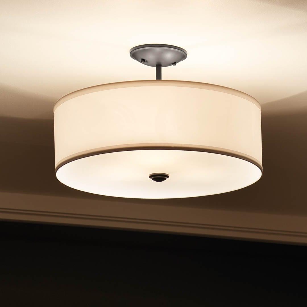 Kichler Lighting Shailene 3 - Light Semi-Flush Mount in  Black