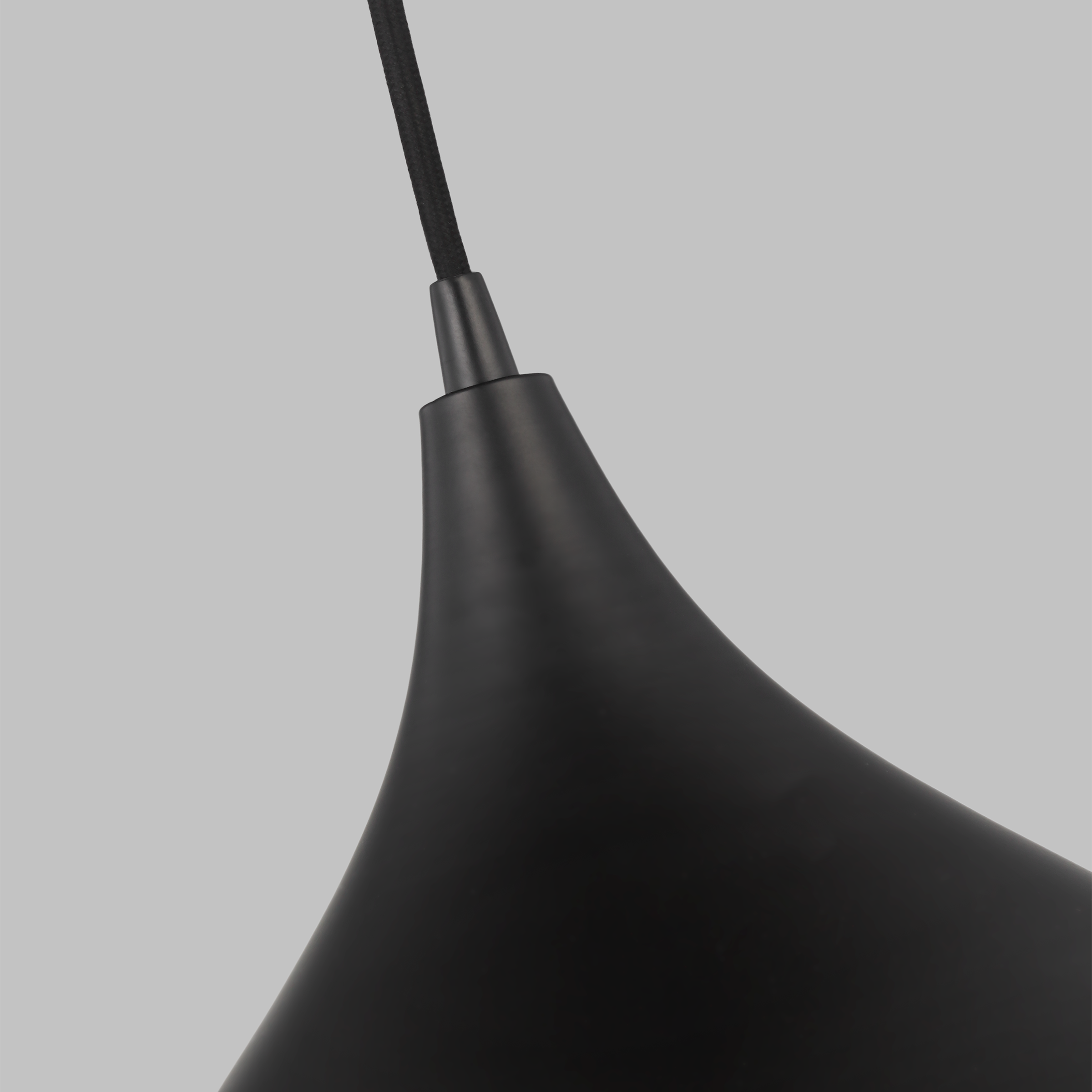 Grant Midnight Black Iron Bowl Pendant Light 14.13 in