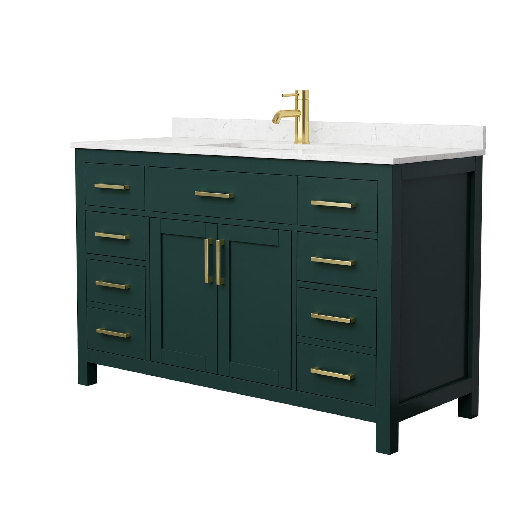 Beckett 54" Freestanding Single Bathroom Vanity with Cultured Marble Top