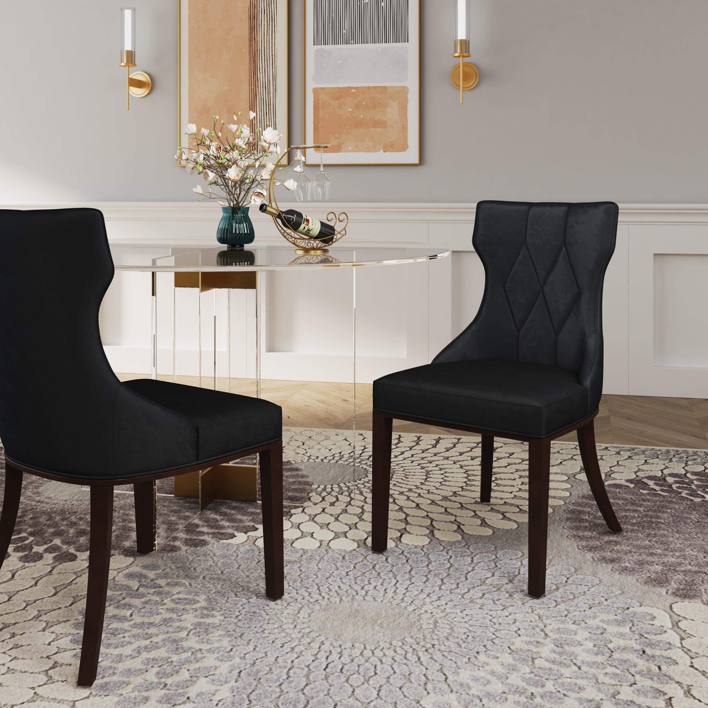 Set of 2 Reine Velvet Dining Chairs - Manhattan Comfort