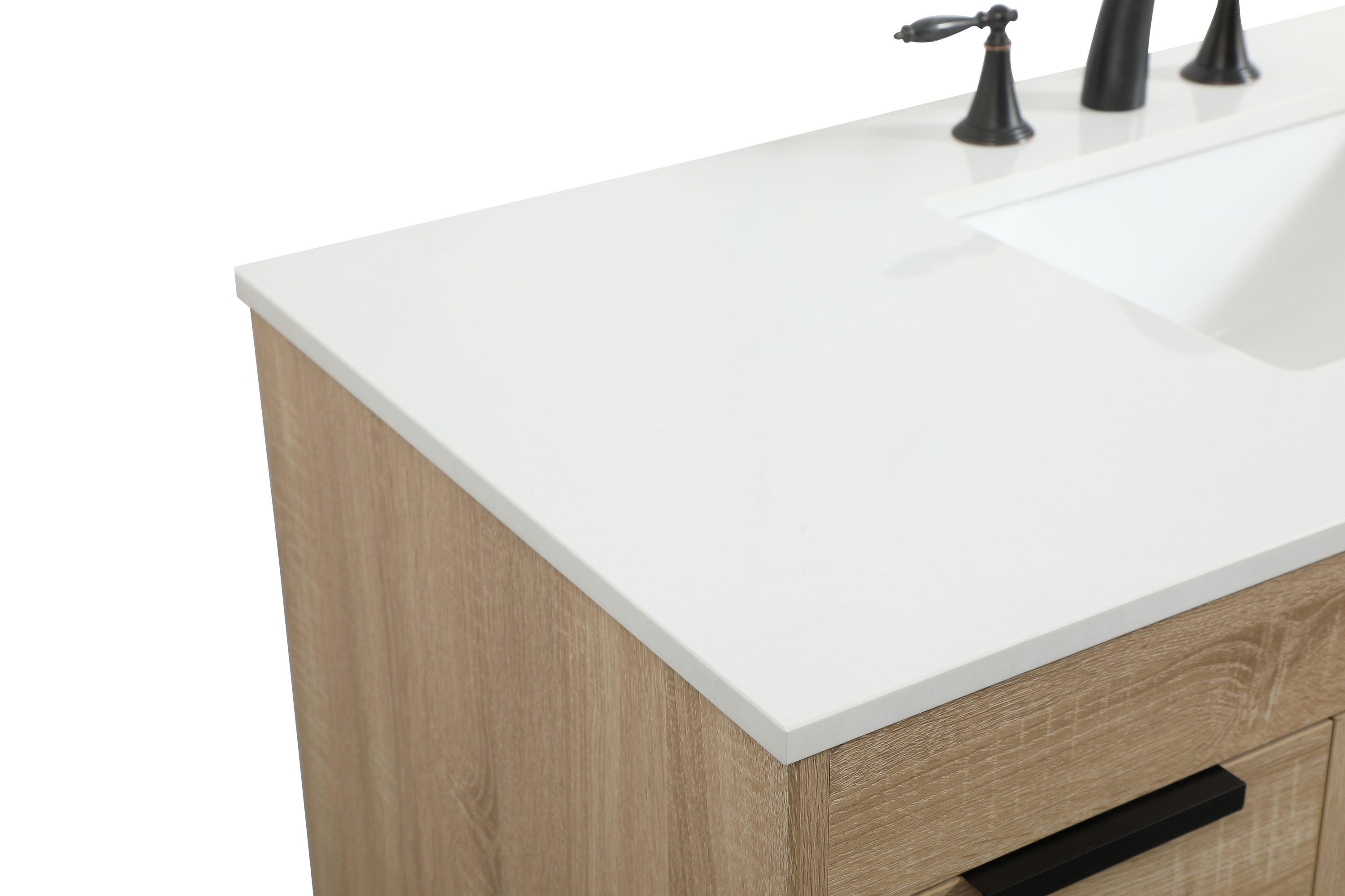 Corley 48'' Single Bathroom Vanity with Engineered Marble Top