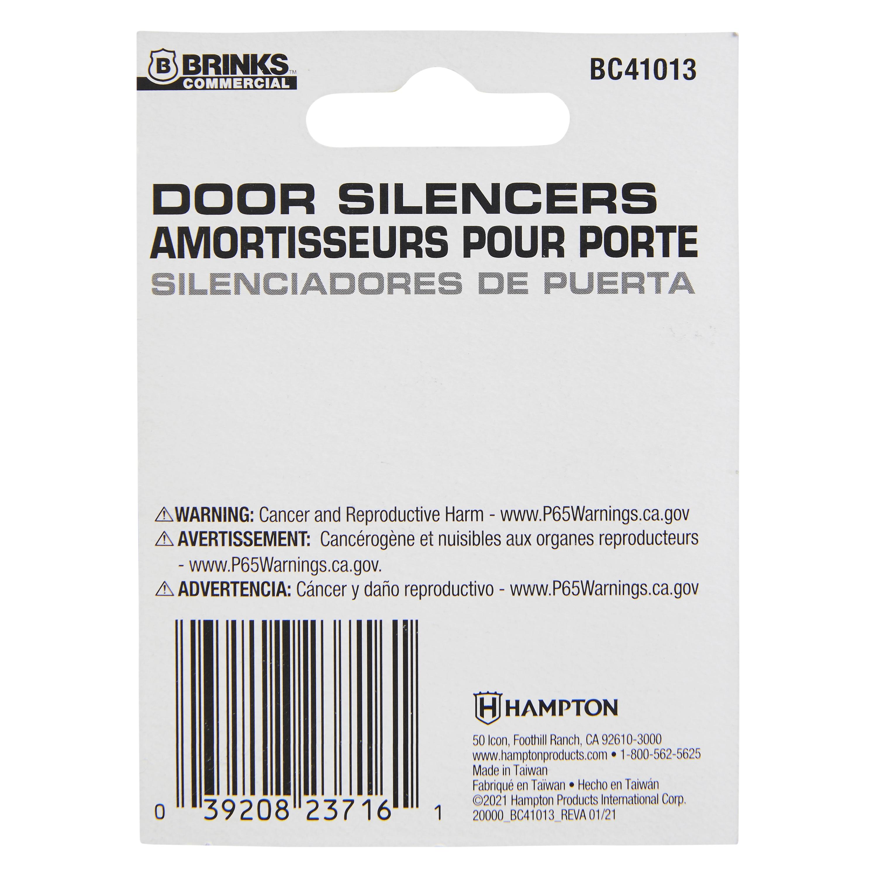 Brinks Plastic Off White Door Bumper Mounts to base trim