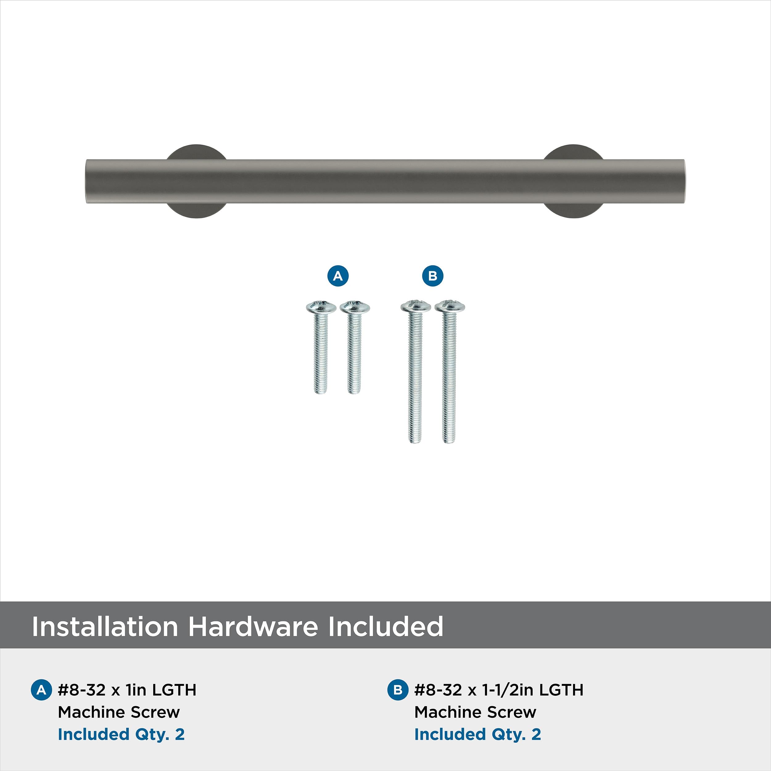 Amerock Radius 3-3/4 inch (96mm) Center-to-Center Satin Nickel Cabinet Pull