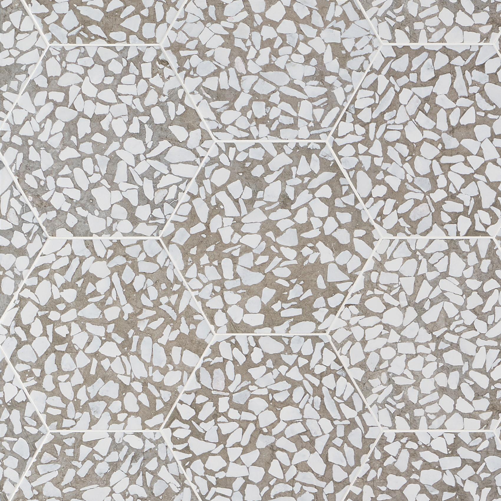 Jurassic Hex 9" Terrazzo Look Porcelain Floor & Wall Tile (8.07 Sq. Ft. / Case)