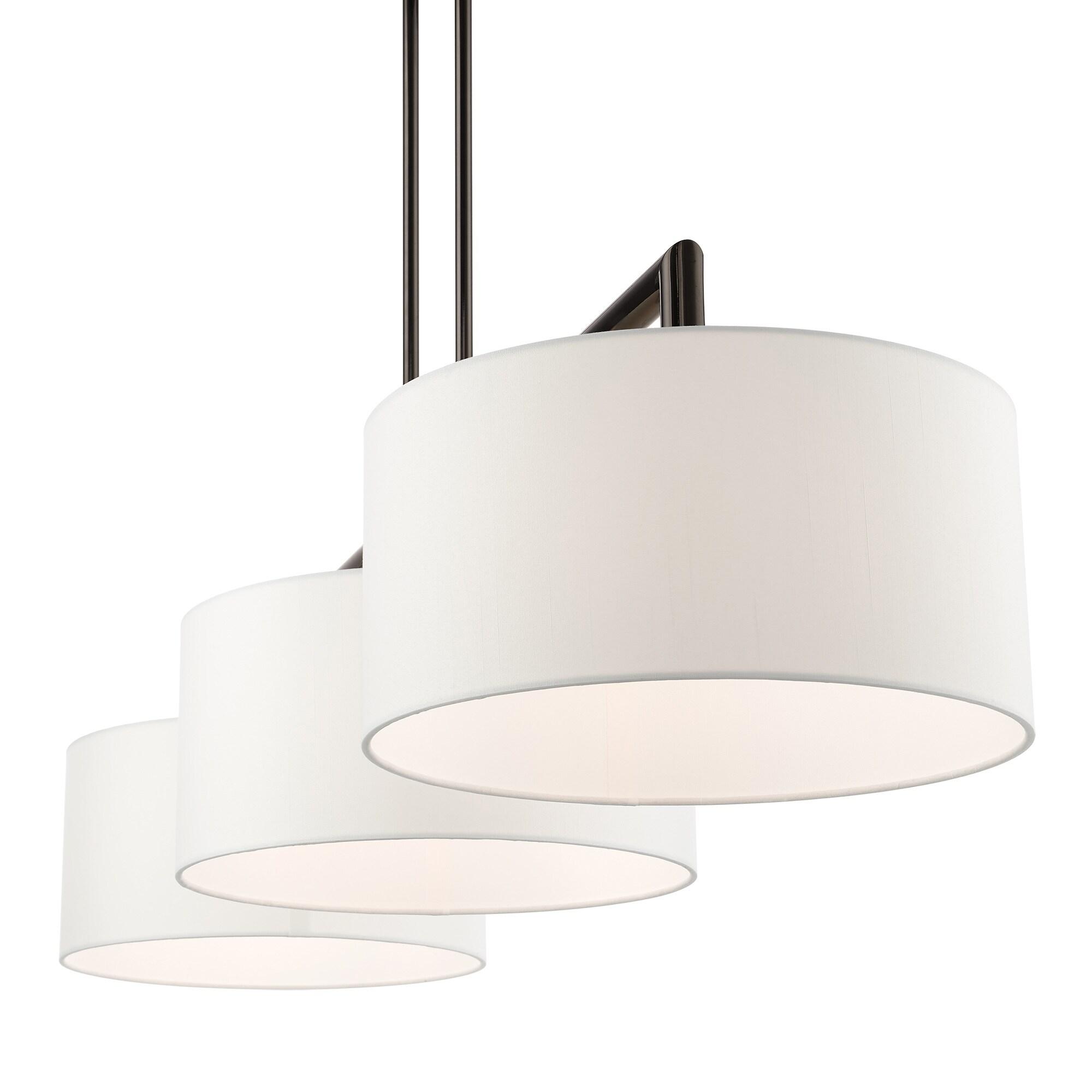 Livex Lighting Meridian 3 - Light Chandelier in  Black Chrome