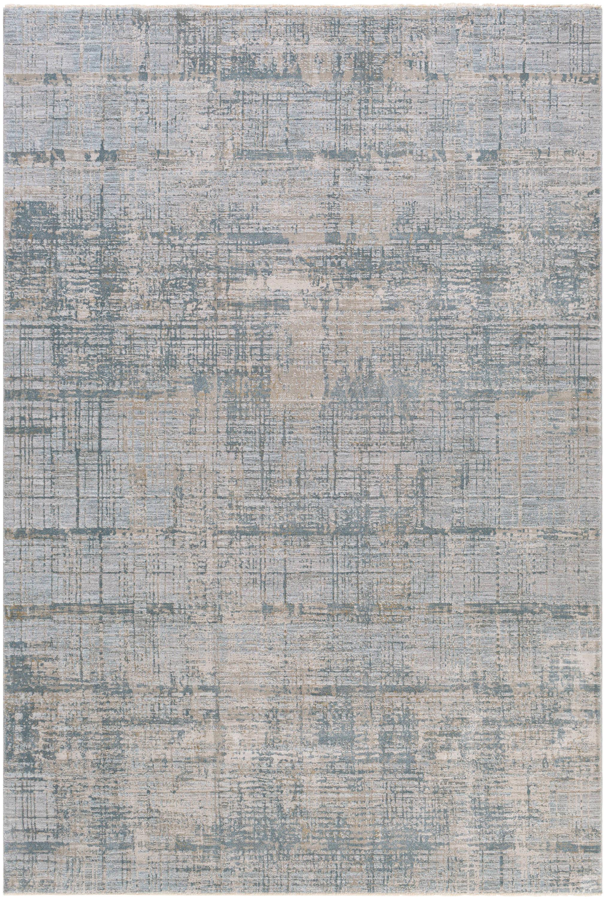 Gray Abstract Synthetic Reversible 5' x 7' Area Rug