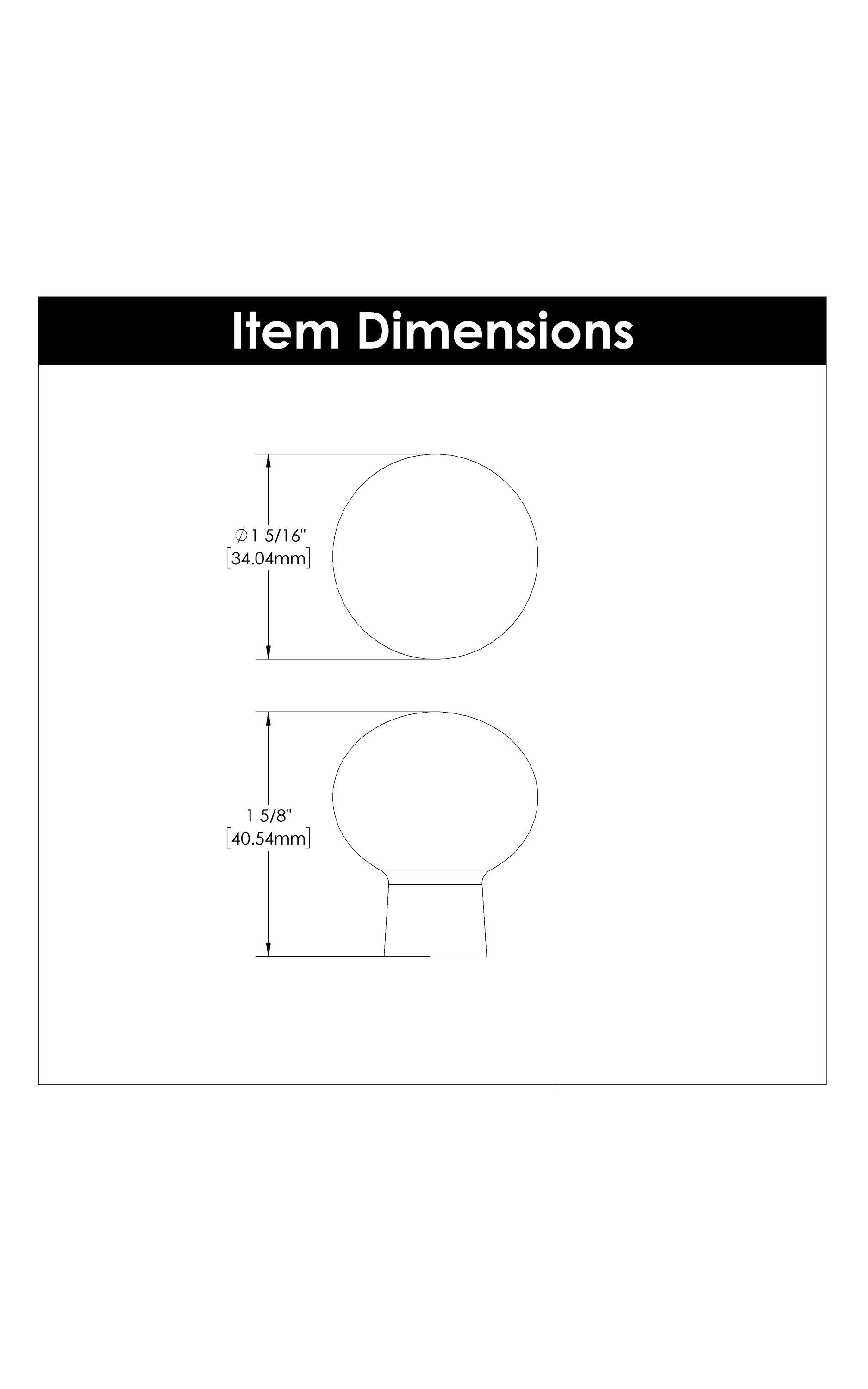 Hickory Hardware 1 3/8" Diameter Round Knob
