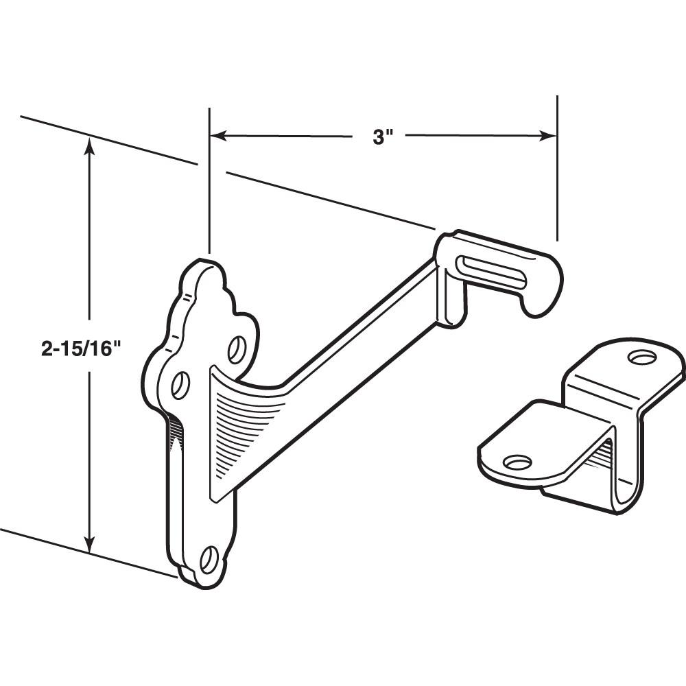 Prime-Line Staircase Handrail Support Bracket, Diecast Zinc Construction (Single Pack)