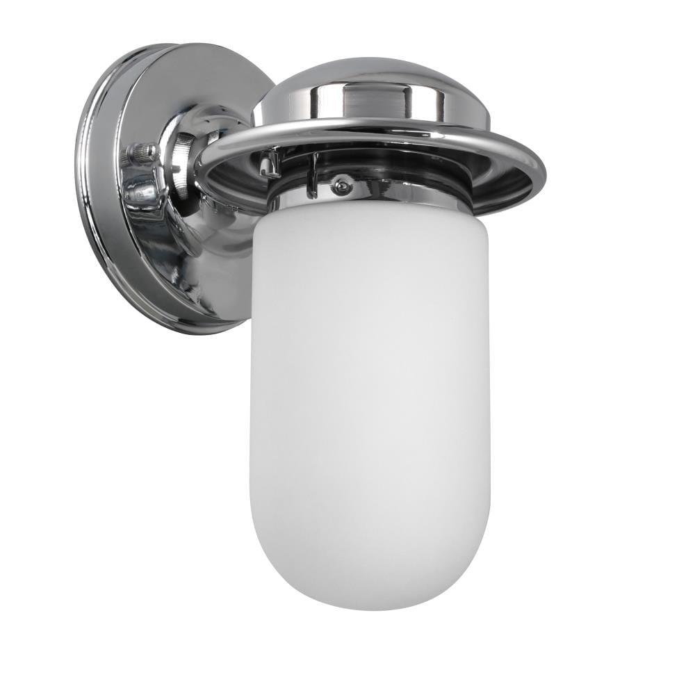 Polished Chrome Industrial Jelly Jar Wall Sconce