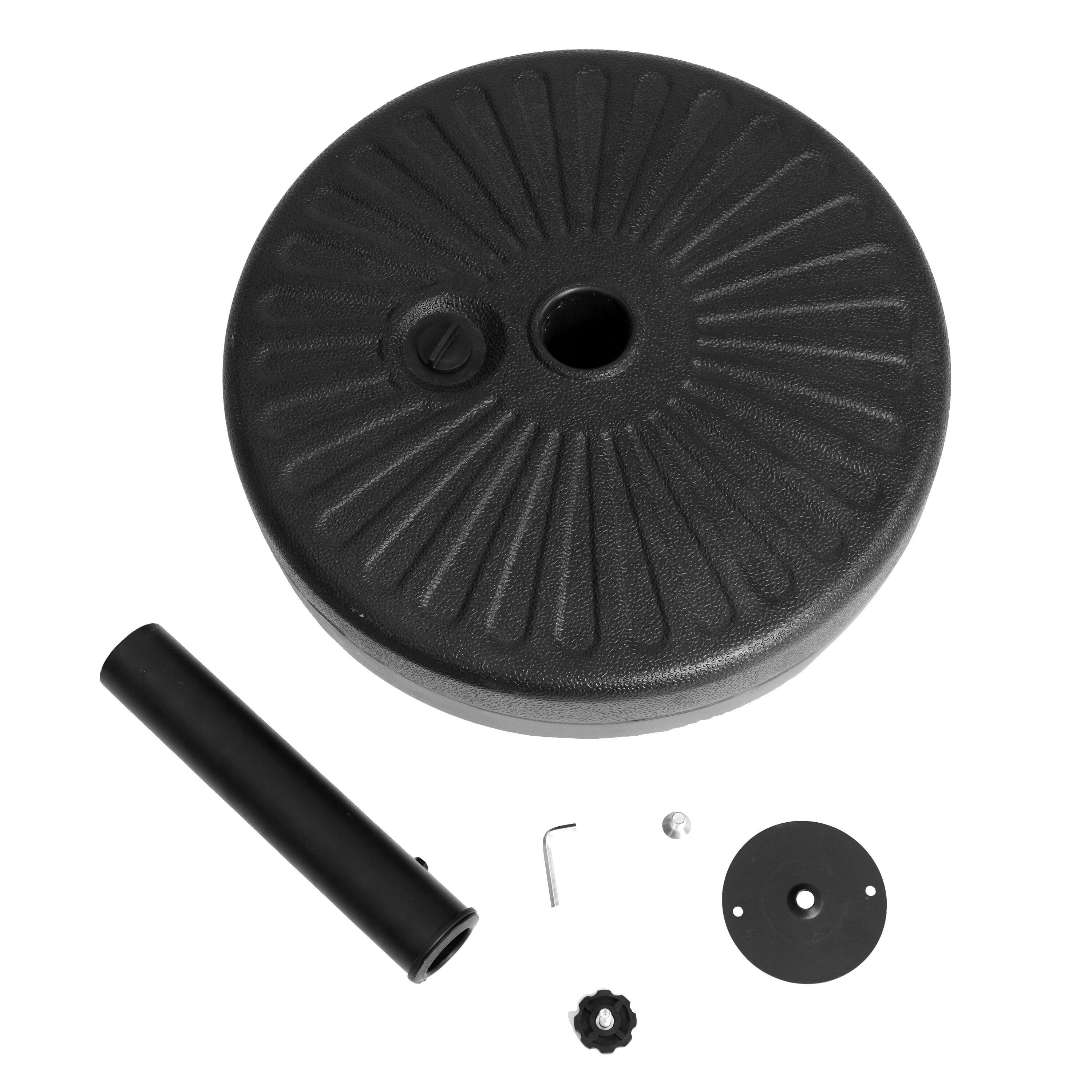 Plastic Patio Umbrella Base in Black