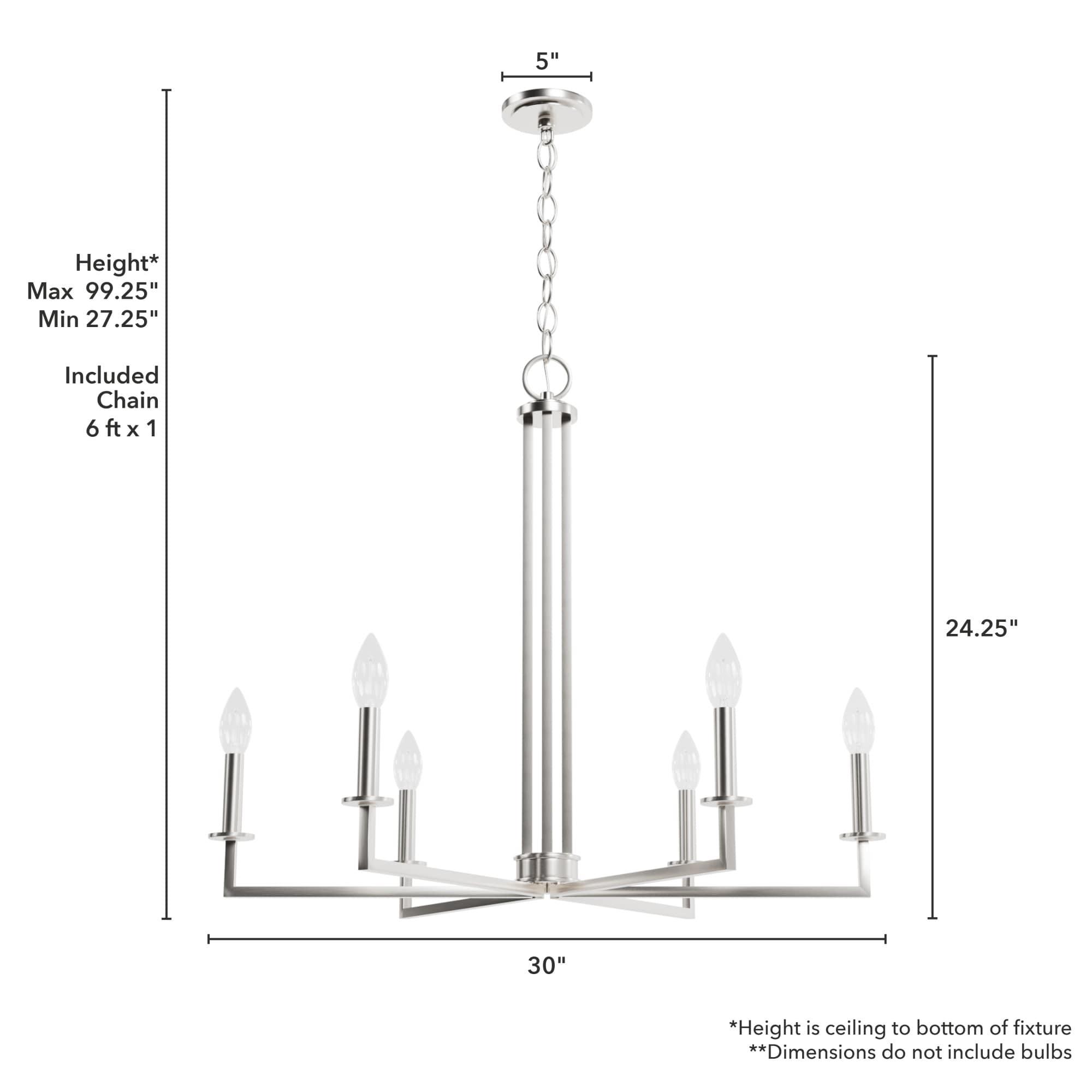 6 - Light Geometric Classic Chandelier