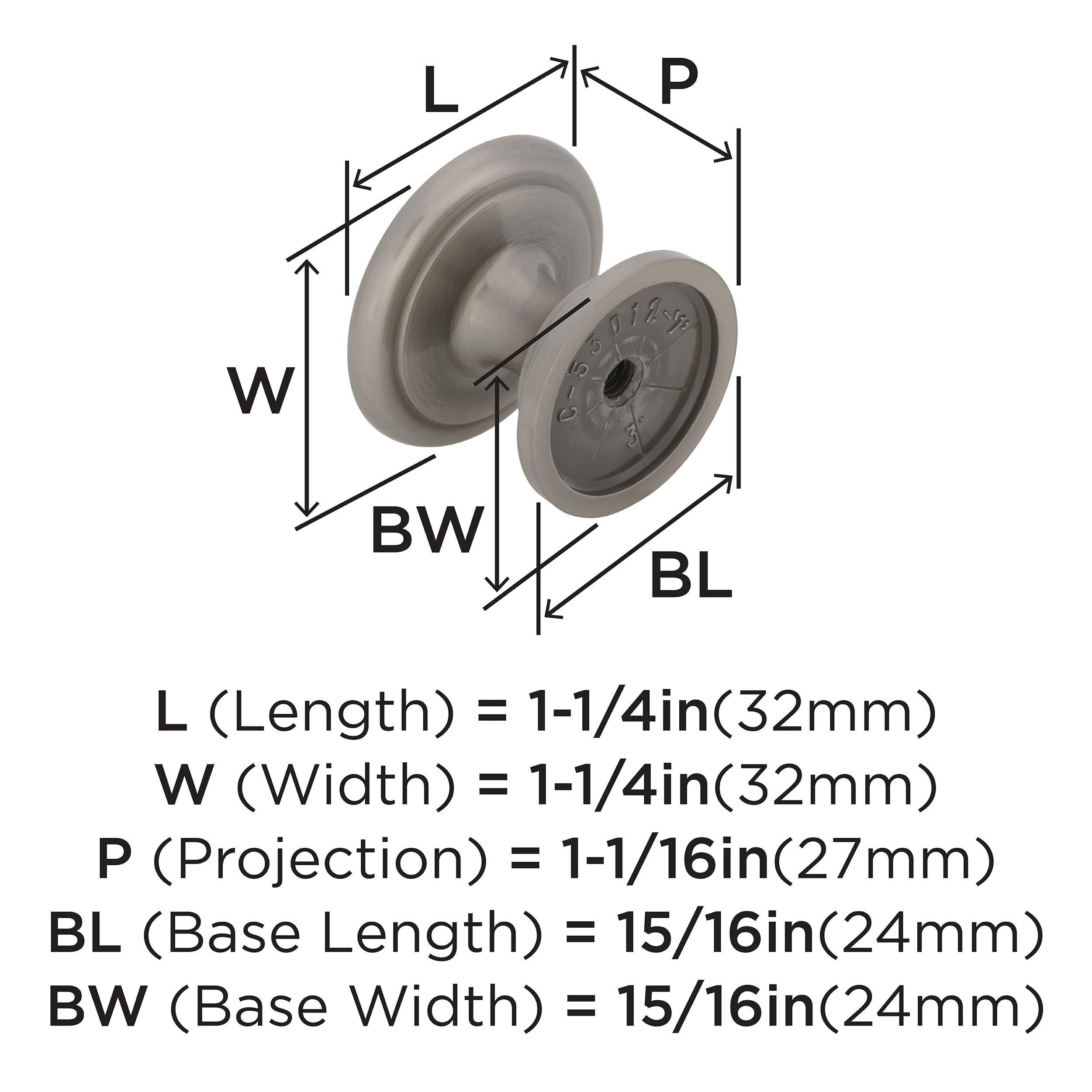 Allison 1 1/4" Diameter Mushroom Knob Multipack