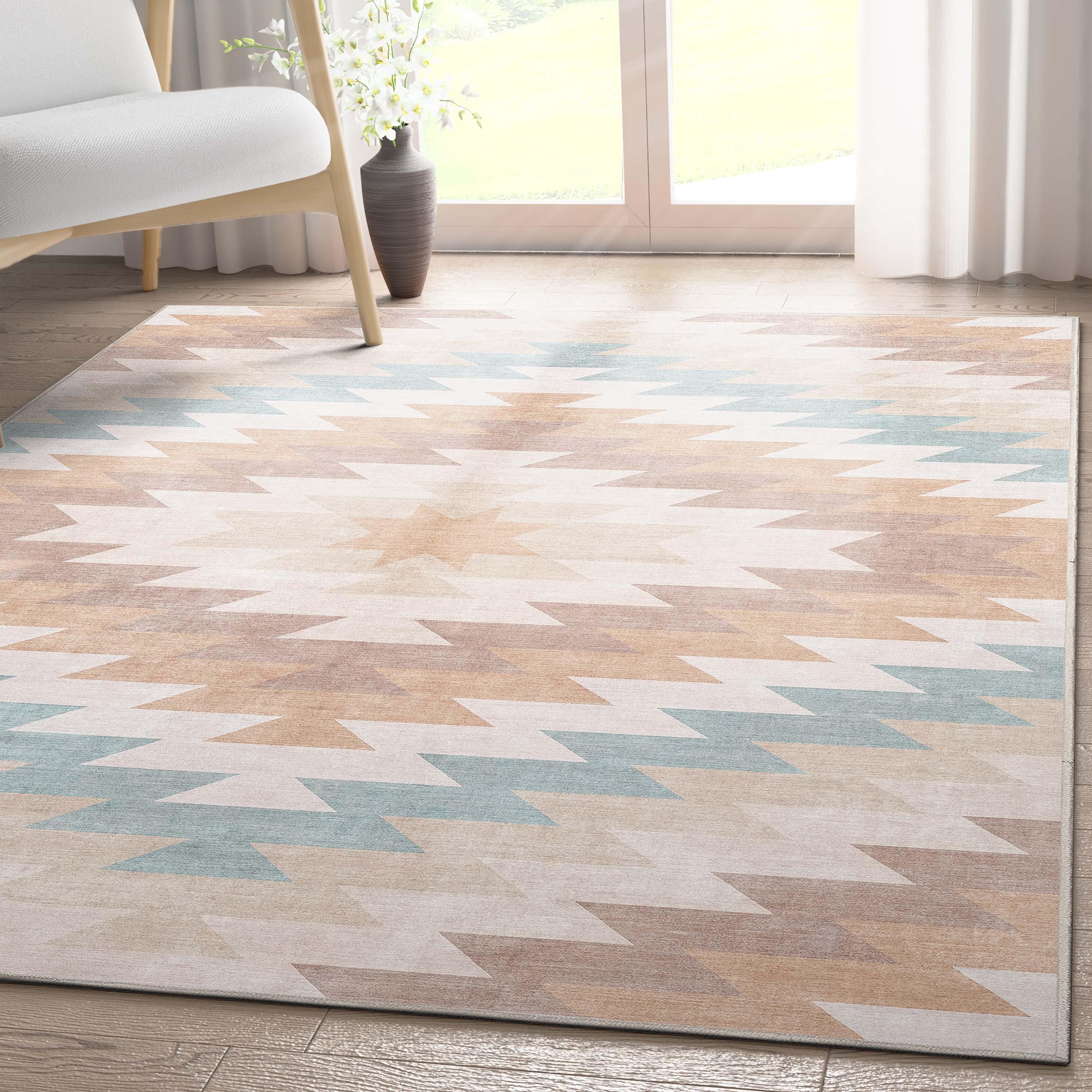 Kehr Albuquerque Southwestern Flatweave Beige Area Rug